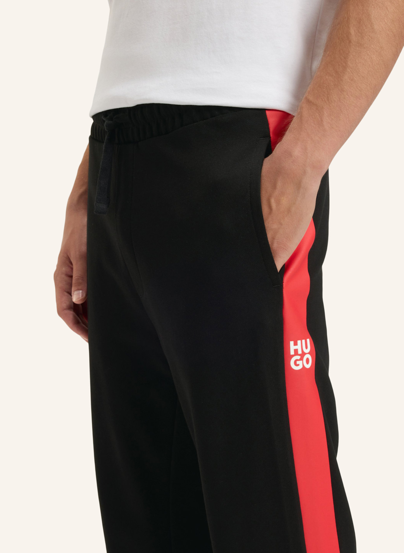 HUGO Casual Hose DZENAN_IN Regular Fit: SCHWARZ