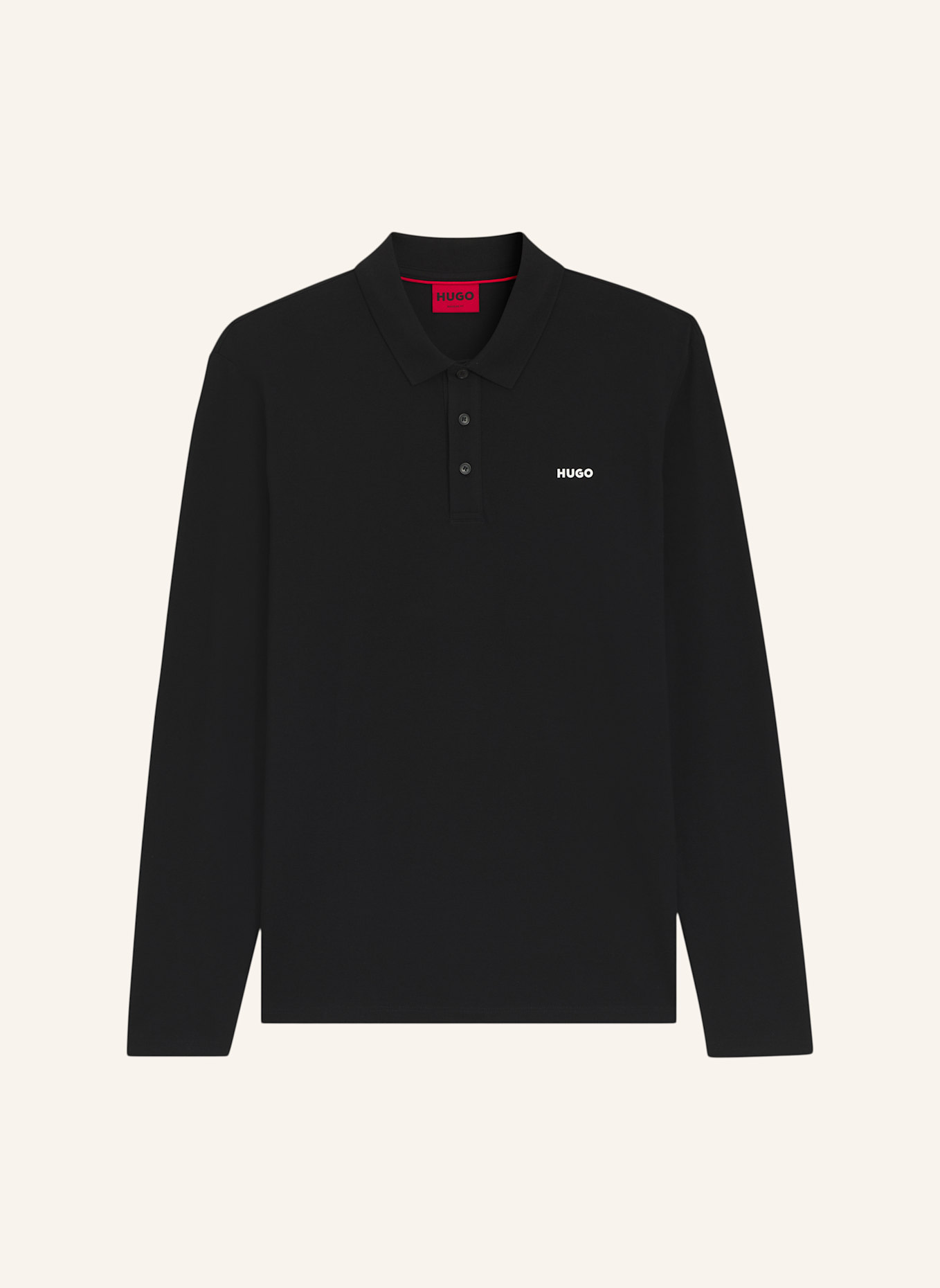 HUGO Poloshirt DONOSLONG Regular Fit: SCHWARZ