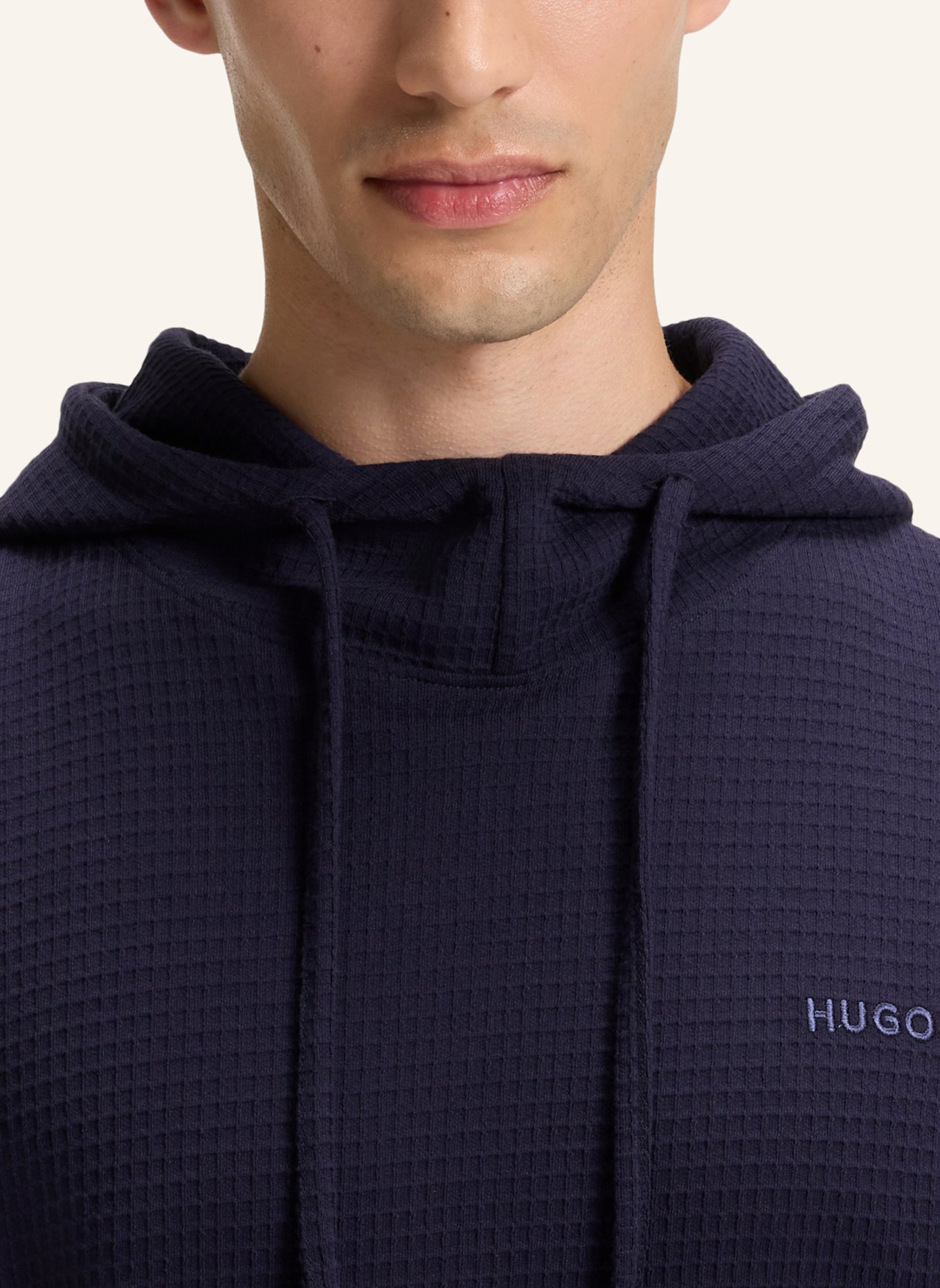HUGO Loungewear Oberteil AUSTIN HOODIE Relaxed Fit: DUNKELBLAU