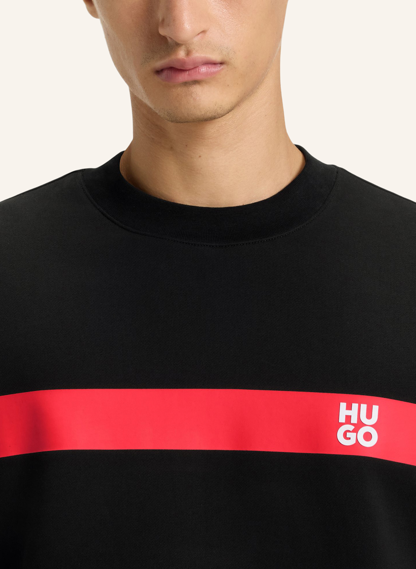 HUGO Sweatshirt DSAMP_IN Regular Fit: SCHWARZ