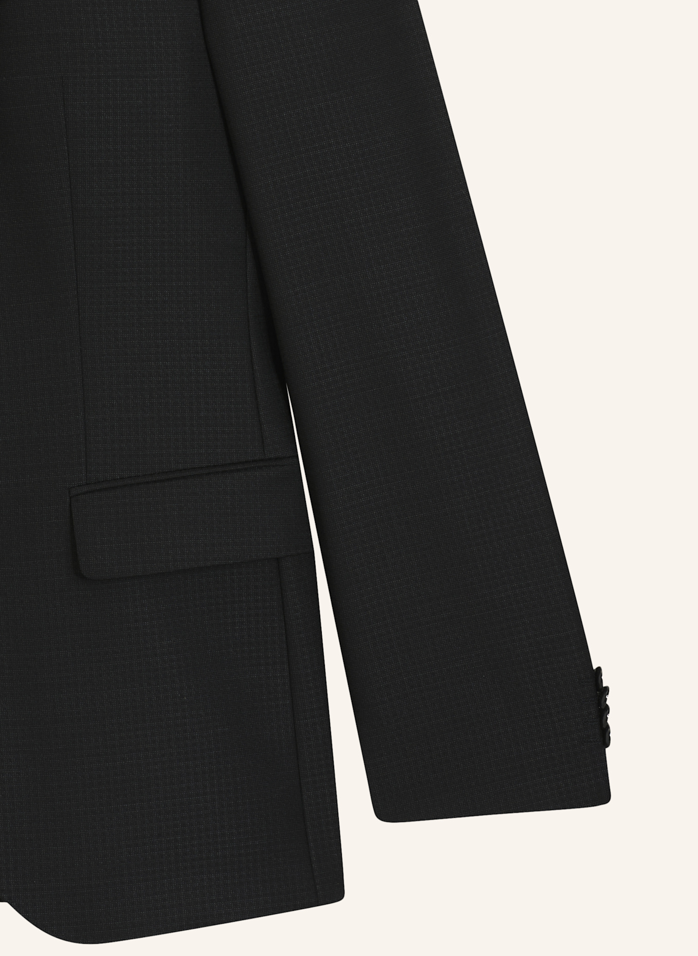 BOSS Business Anzug H-HUGE-3PCS-253 Slim Fit: SCHWARZ