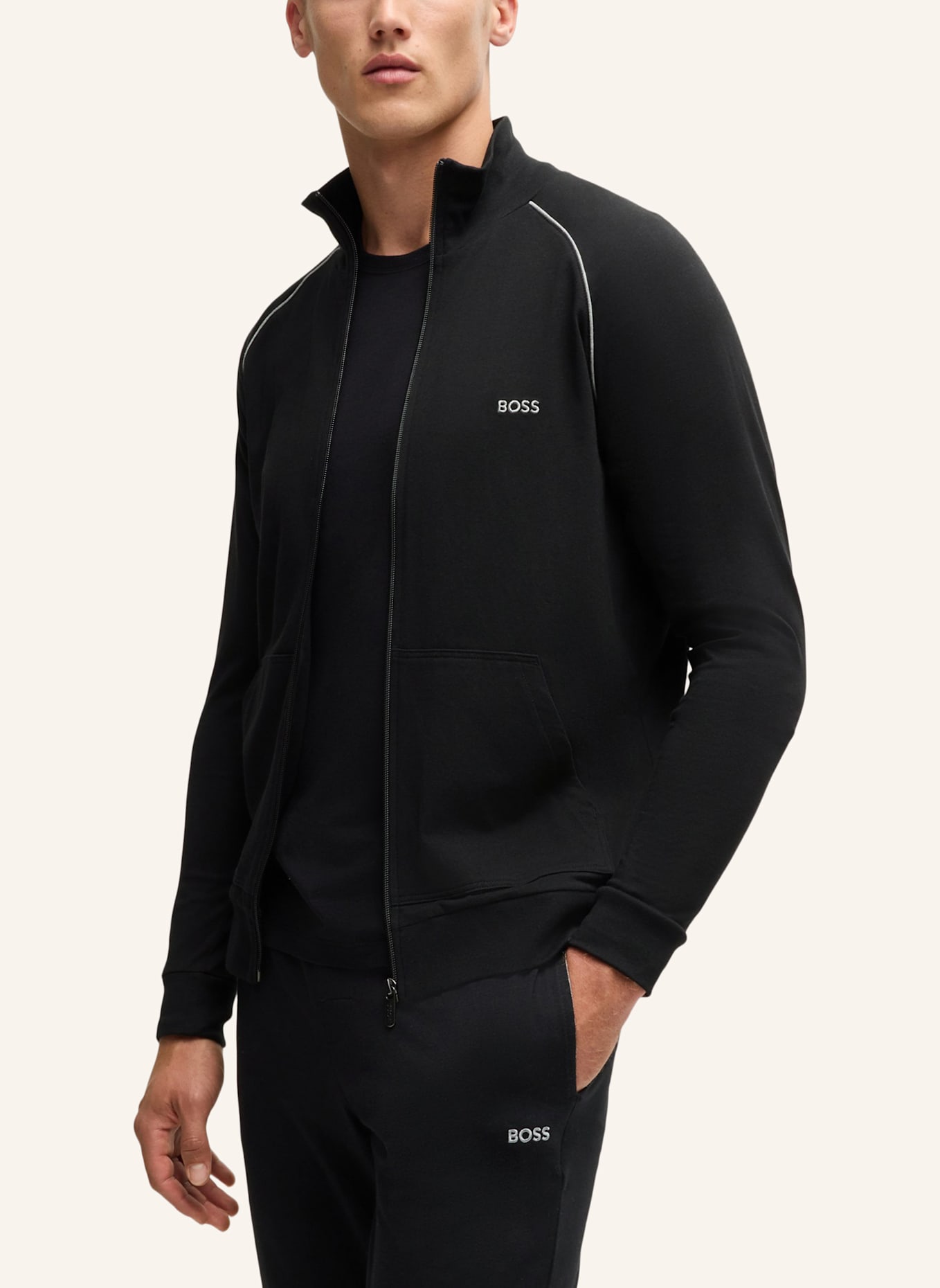 BOSS Lounge-Jacke: SCHWARZ