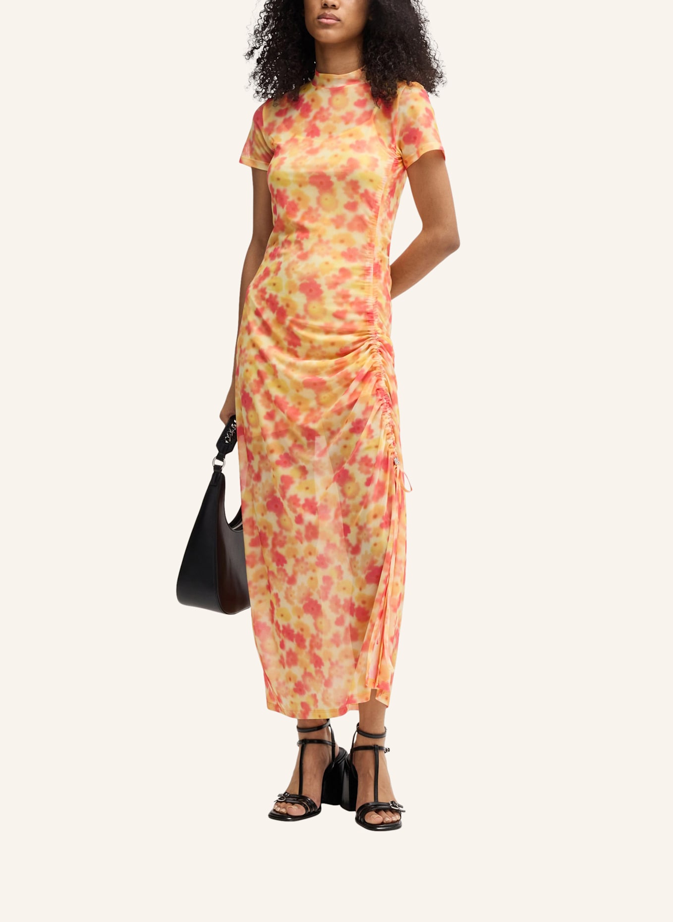 HUGO Jersey-Kleid NASTORIA: WEISS