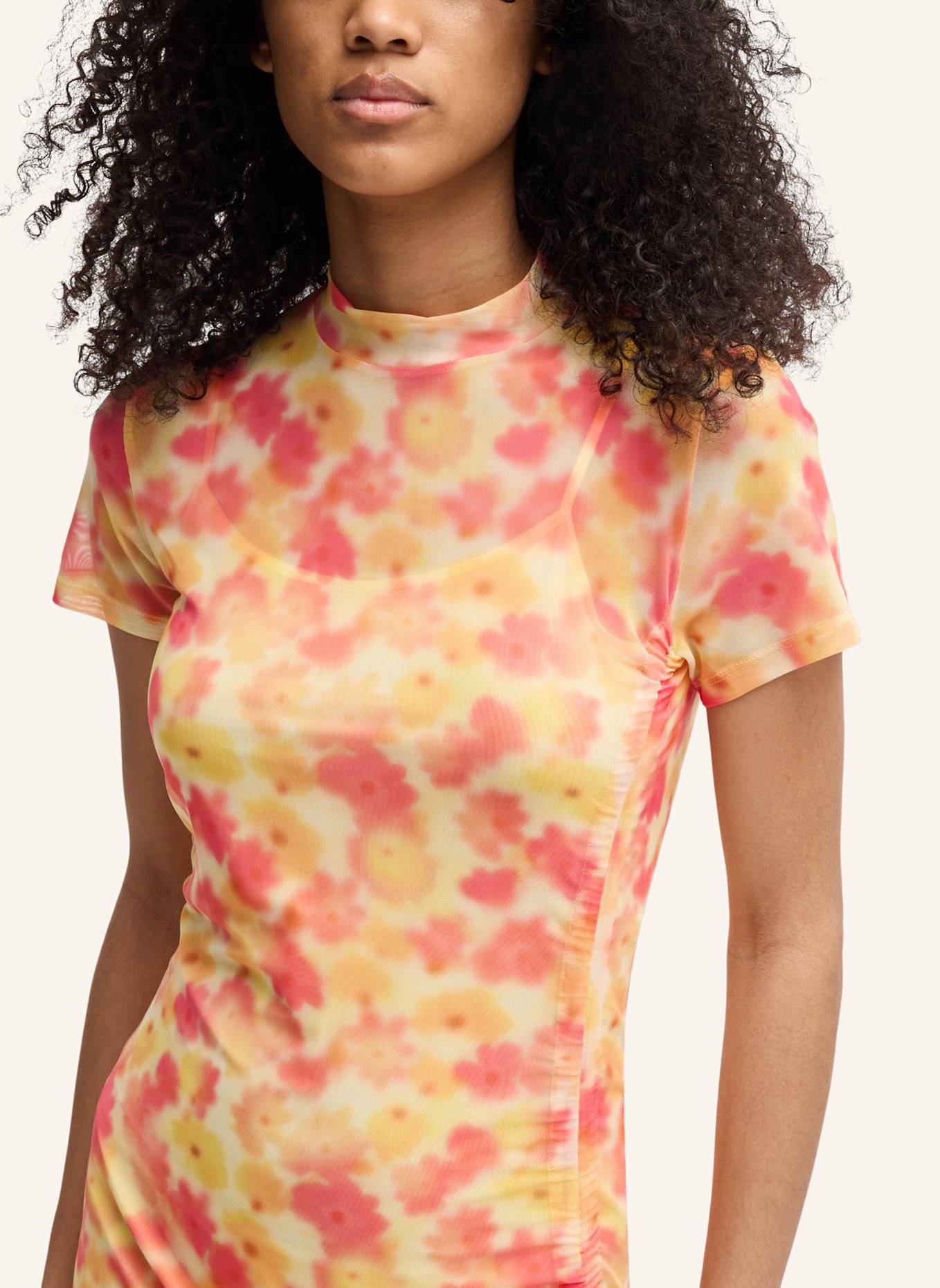 HUGO Jersey-Kleid NASTORIA: WEISS