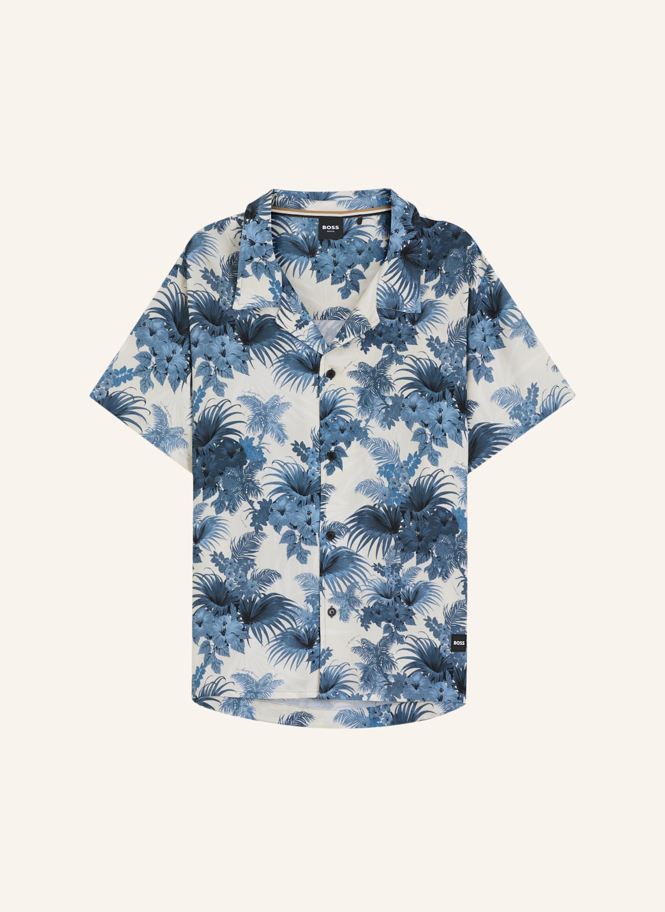 BOSS Strand-Oberteil BEACH SHIRT: HELLBLAU