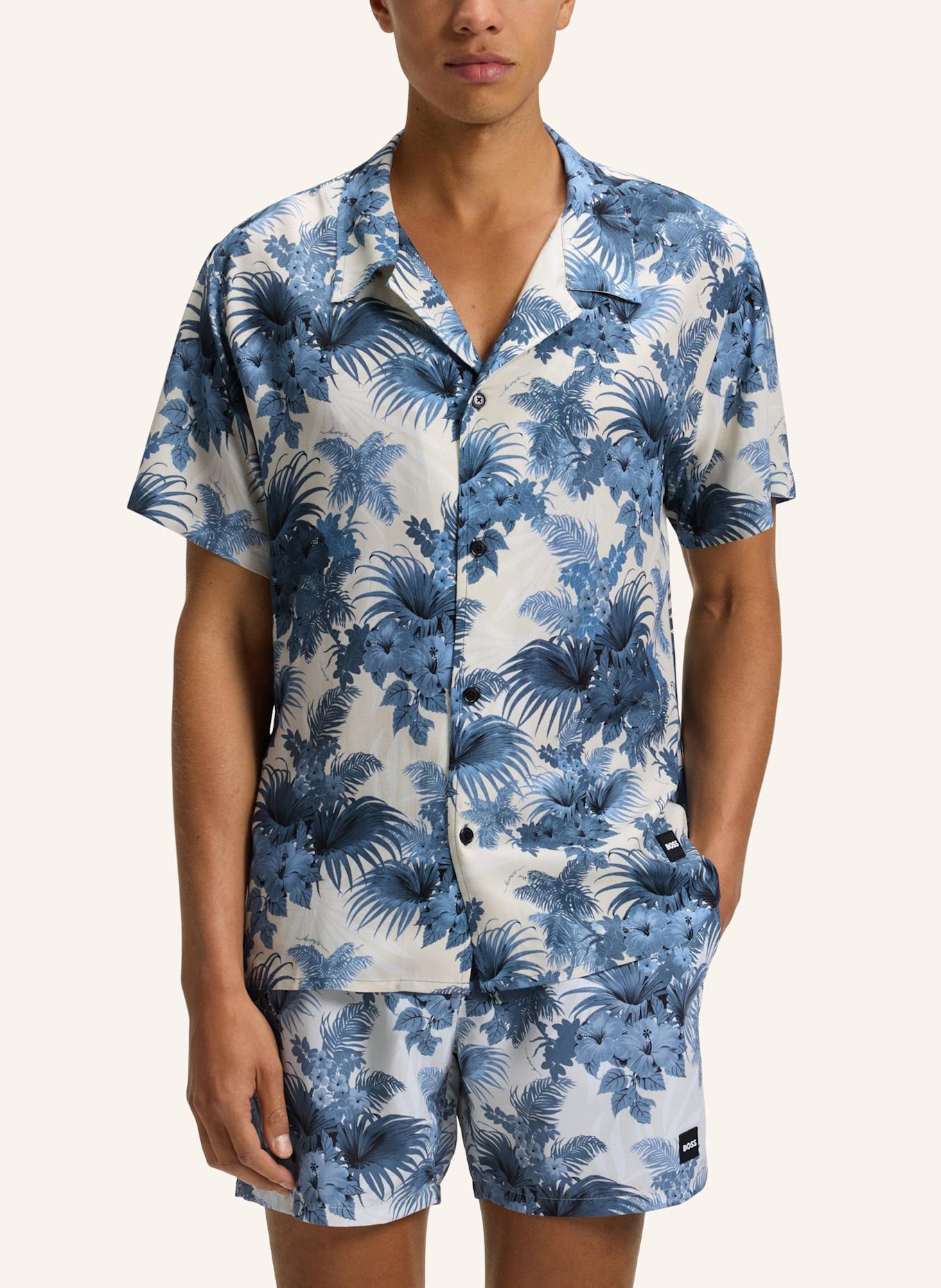BOSS Strand-Oberteil BEACH SHIRT: HELLBLAU