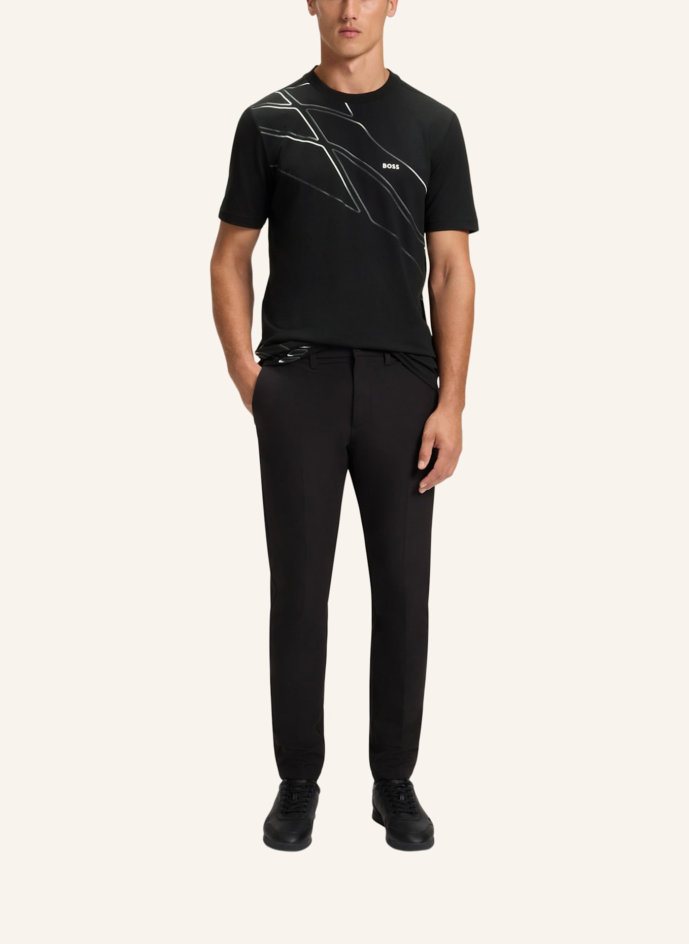 BOSS T-Shirt TEE 10_IN: SCHWARZ