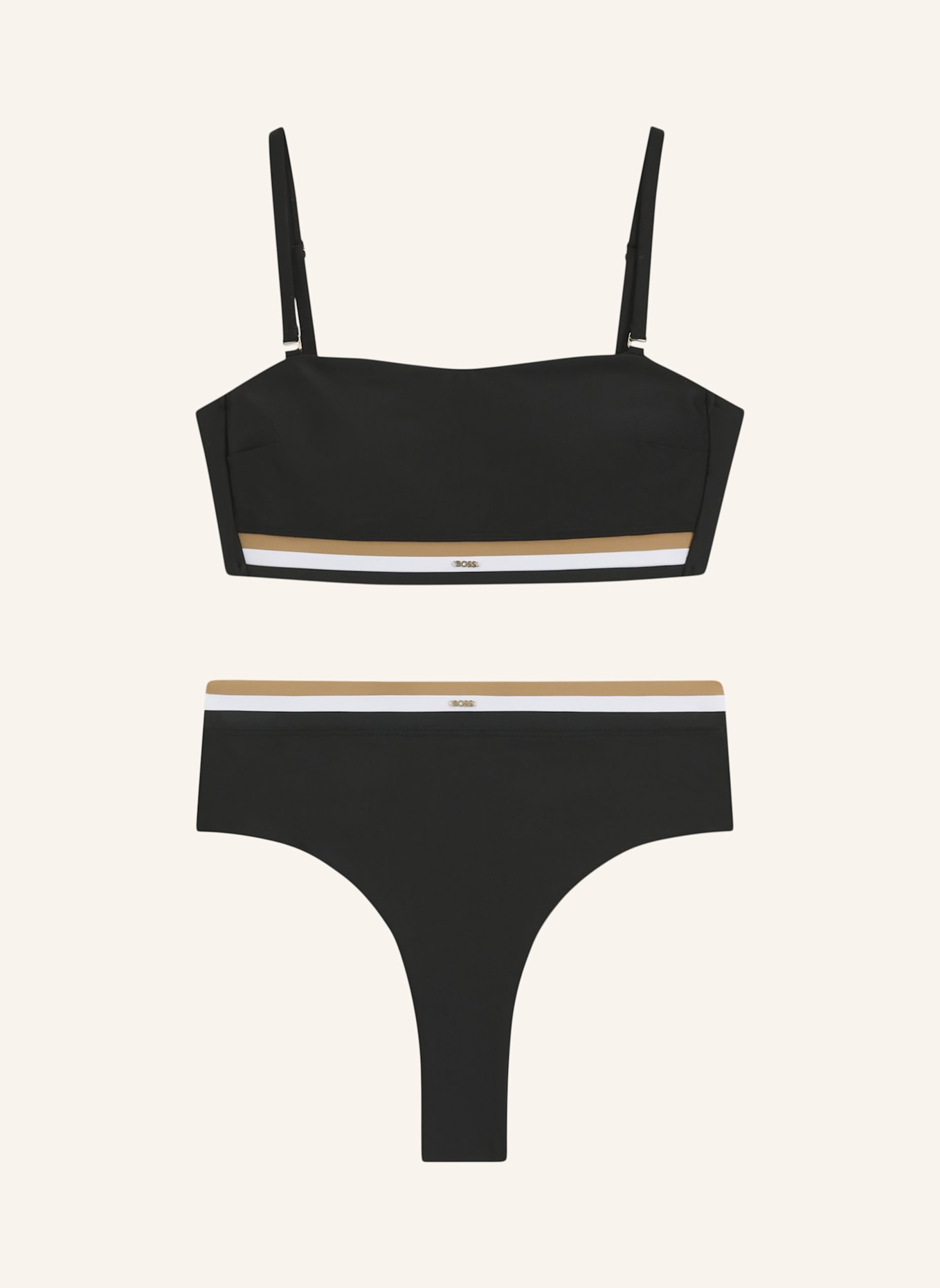 BOSS Bikini-Unterteil ICONIC HW BRAZILIAN: SCHWARZ