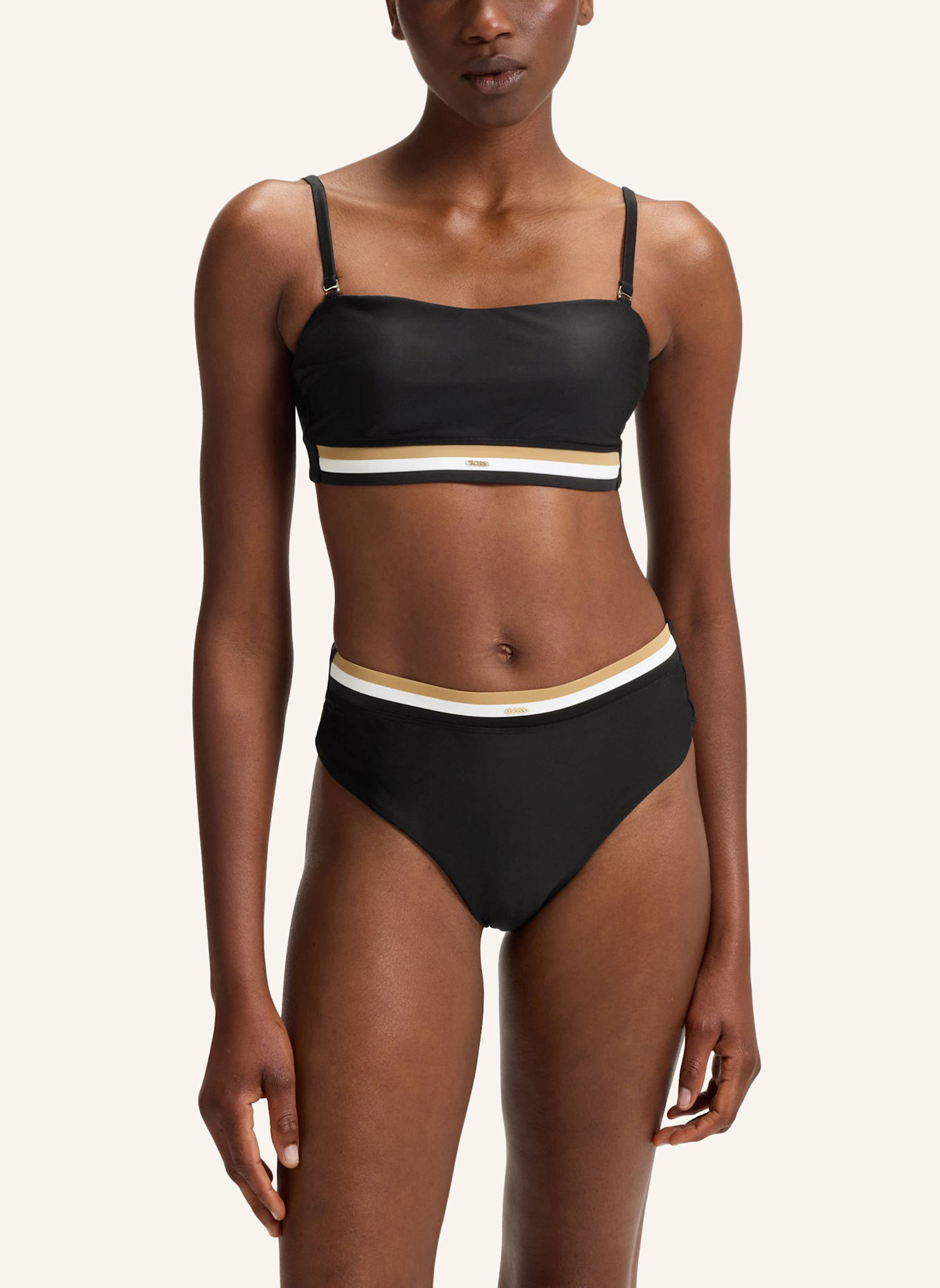 BOSS Bikini-Unterteil ICONIC HW BRAZILIAN: SCHWARZ