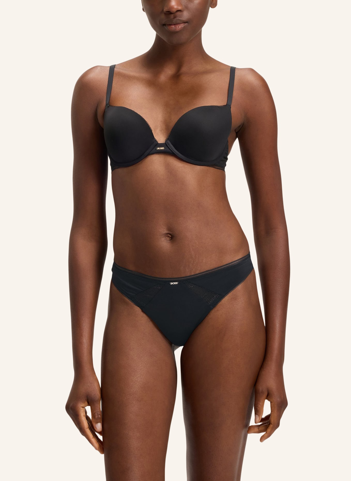 BOSS Slip THONG_B.PURE: SCHWARZ