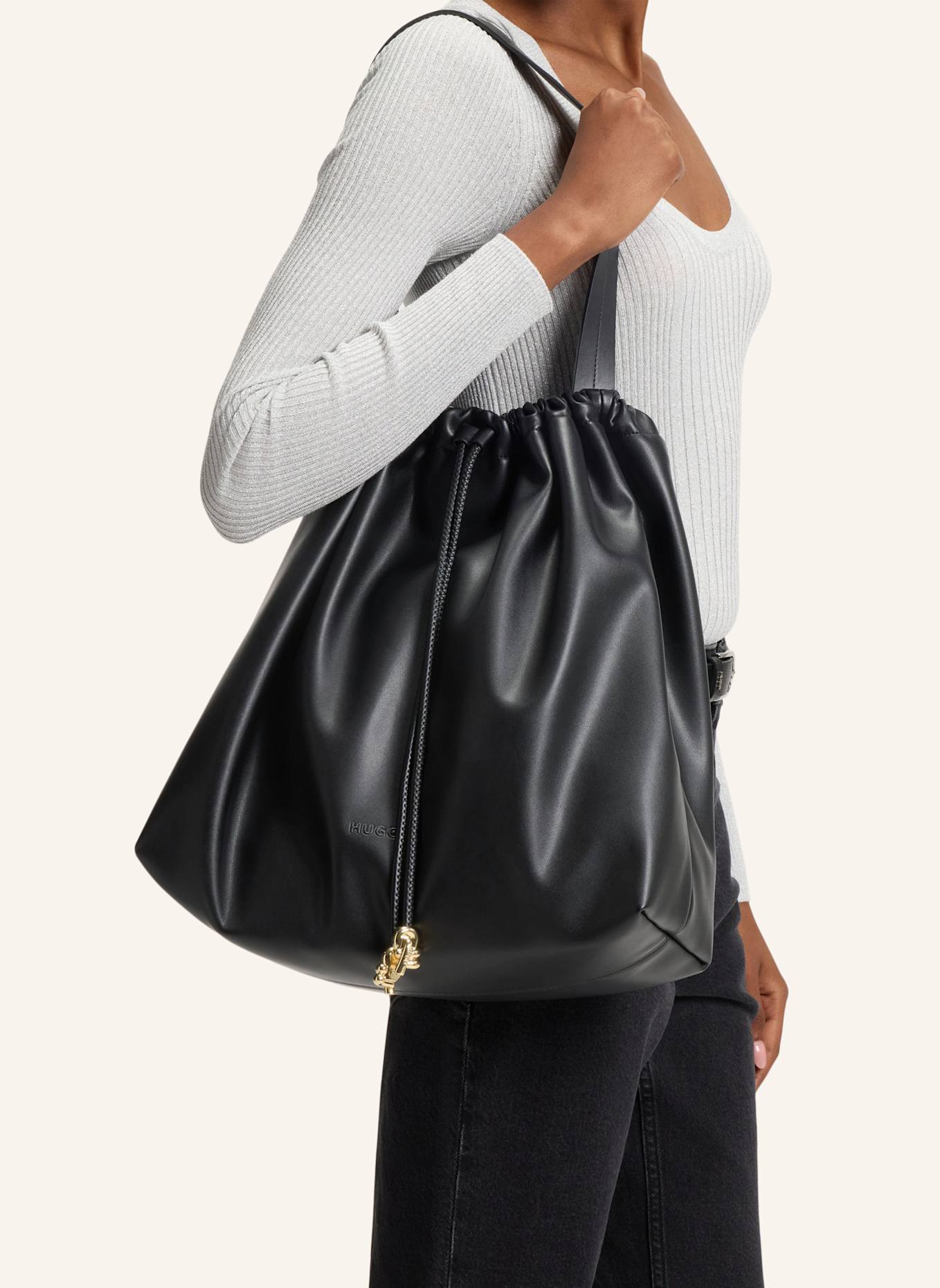 HUGO Umhängetasche MILLIE_SHOULDER BAG: SCHWARZ