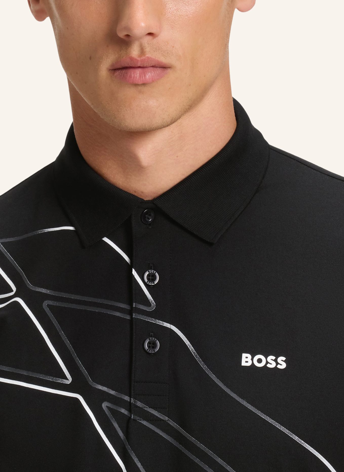 BOSS Poloshirt PADDY 3_IN: SCHWARZ