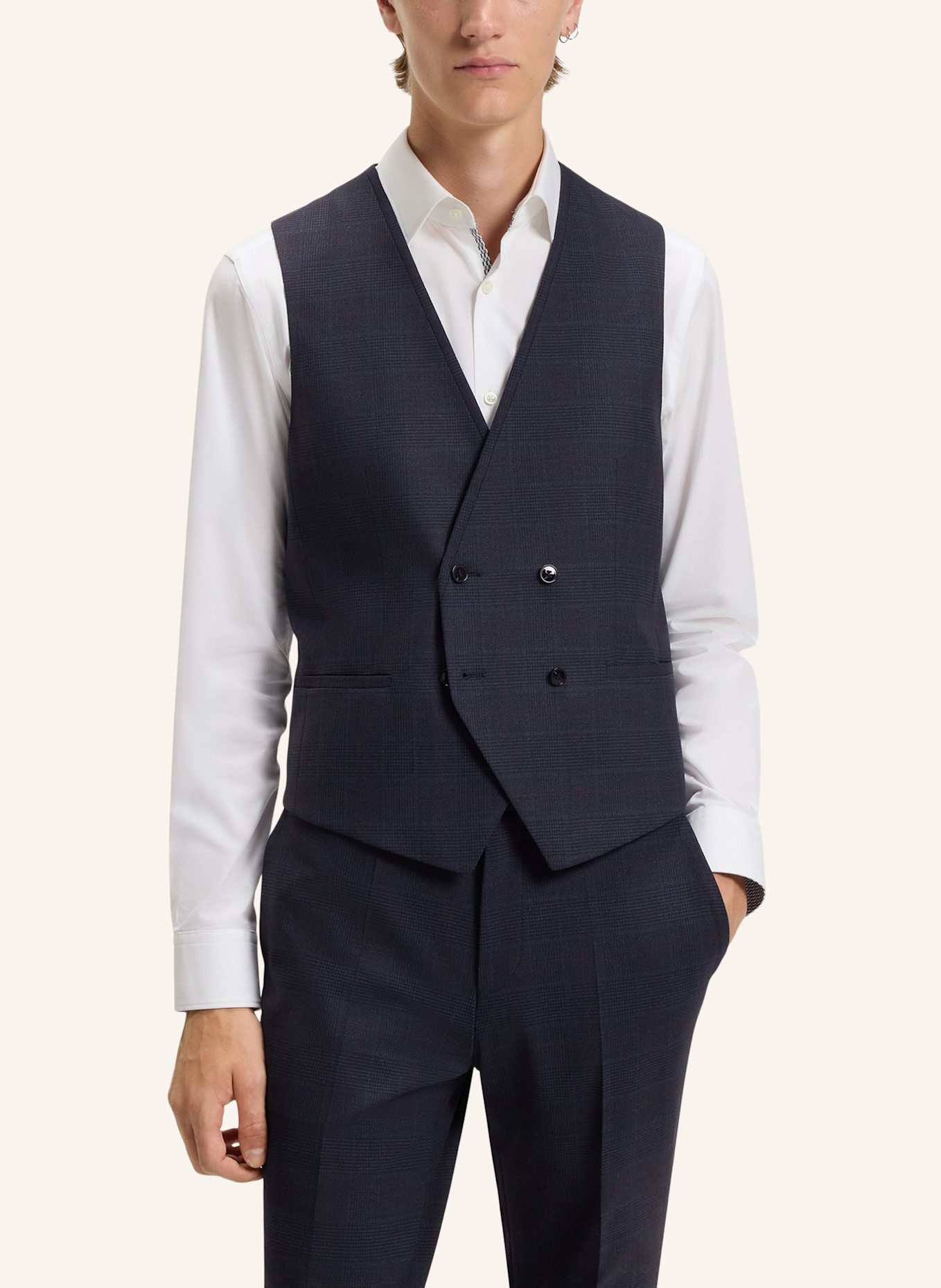 HUGO Business Anzug ARTI/HESTEN242V1X Extra-Slim Fit: DUNKELBLAU