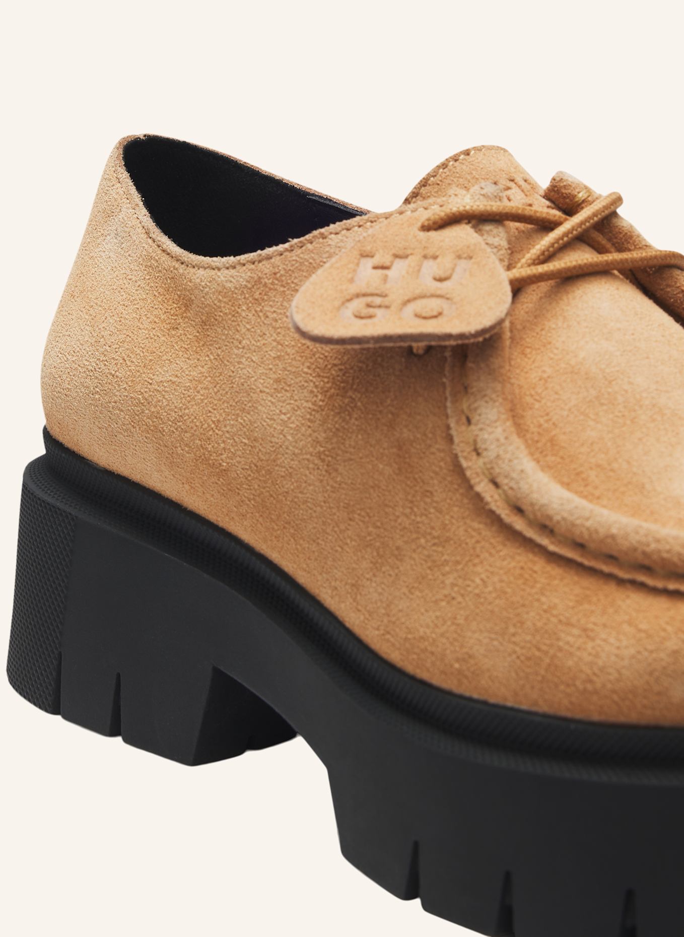 HUGO Plateau-Schnürer KRIS: HELLBRAUN