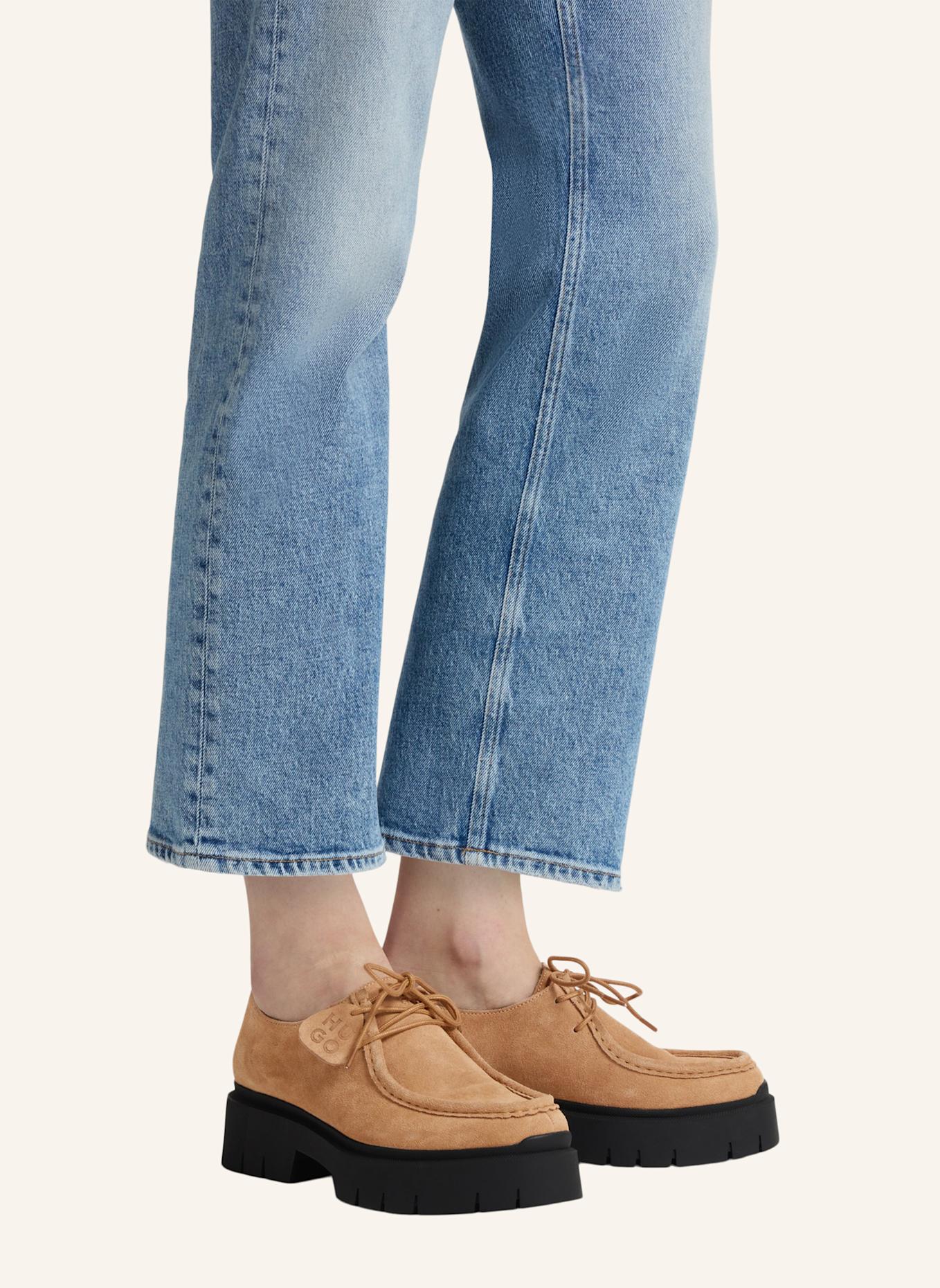 HUGO Plateau-Schnürer KRIS: HELLBRAUN