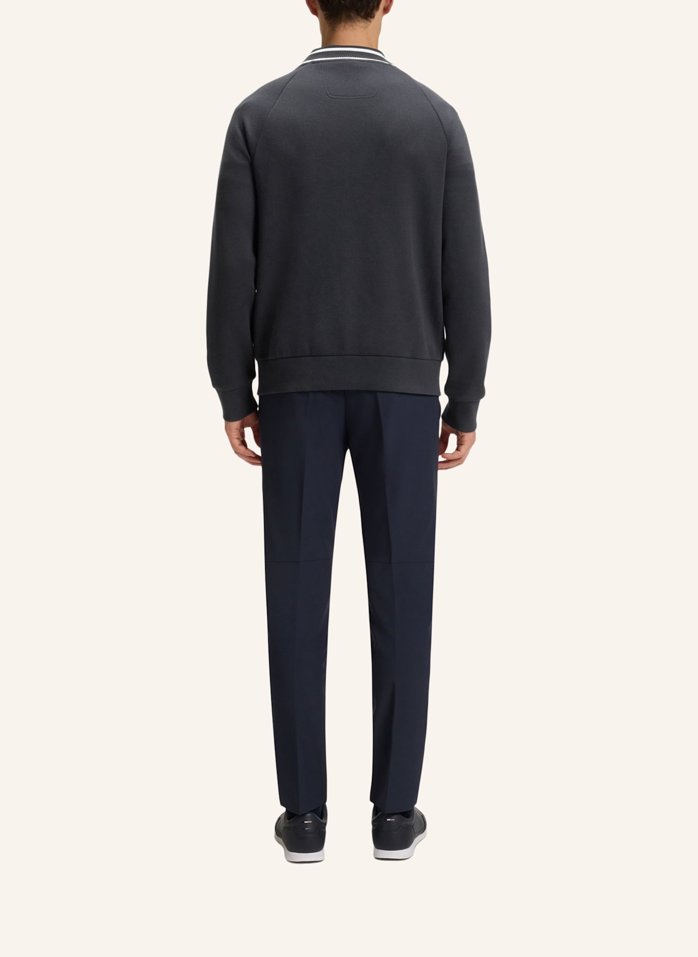 BOSS Sweatshirt SARDIGAN GOC Relaxed Fit: DUNKELBLAU