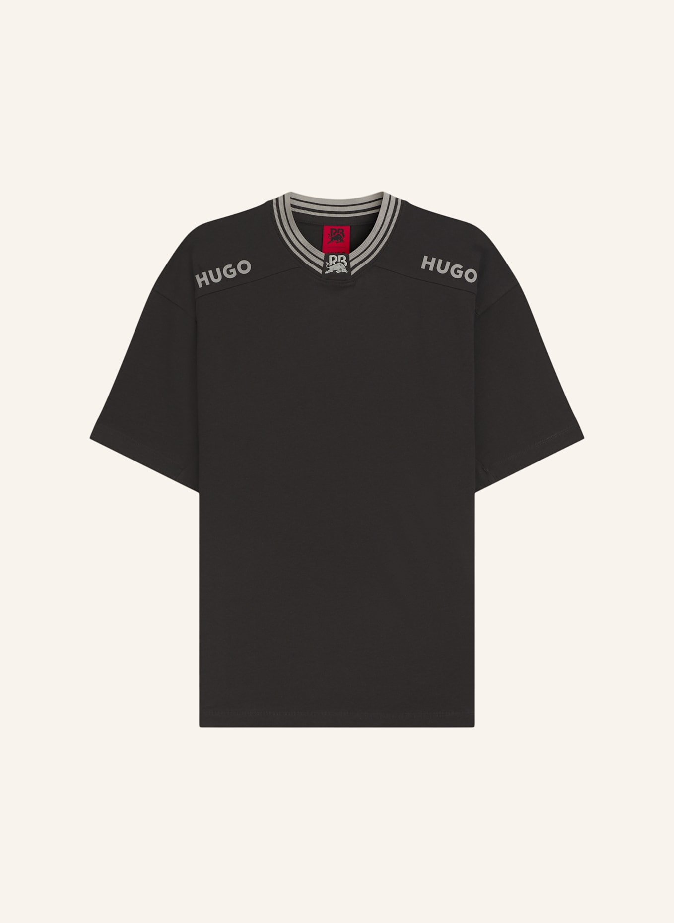 HUGO T-Shirt DYDALL_RB Oversize Fit: DUNKELBRAUN