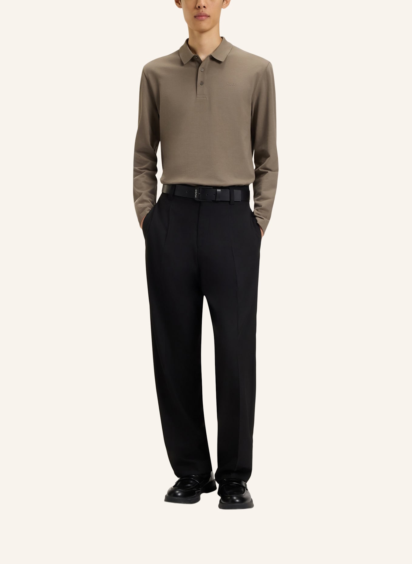 HUGO Poloshirt DONOSLONG Regular Fit: BRAUN