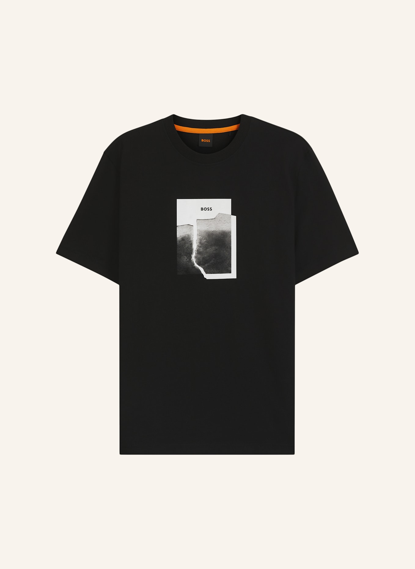 BOSS T-Shirt TE_BROKENICE Regular Fit: SCHWARZ