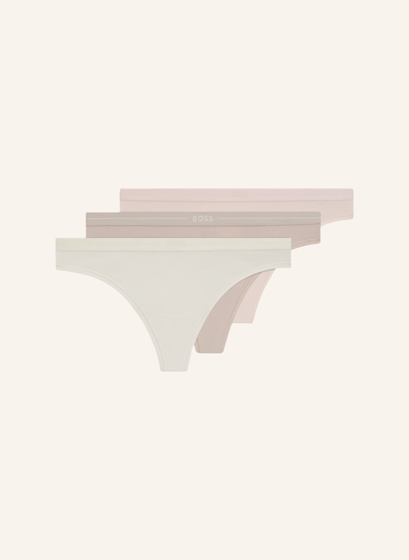 BOSS Slip 3P THONG: WEISS