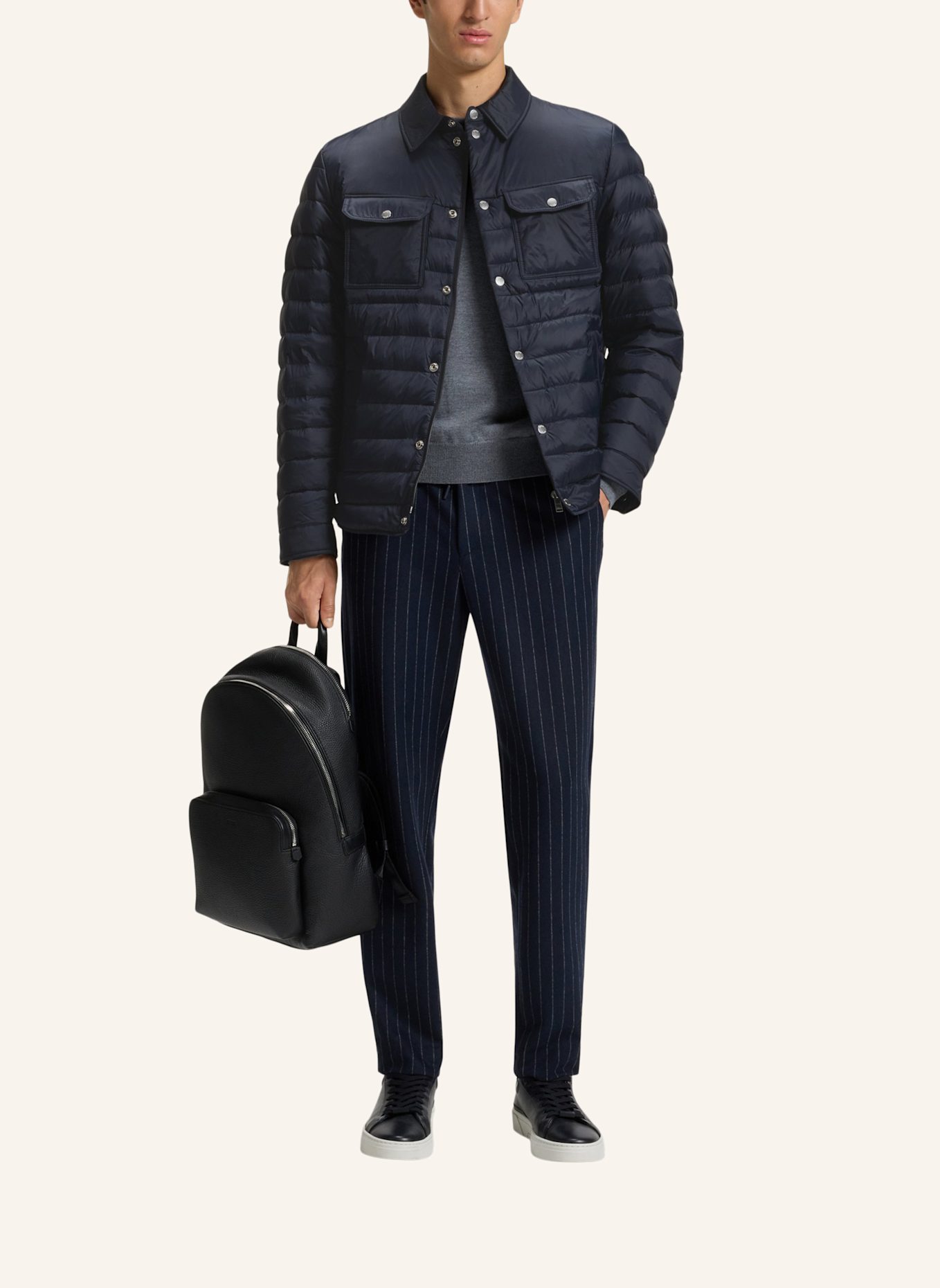 BOSS Casual Jacke H-DAHANSO: DUNKELBLAU