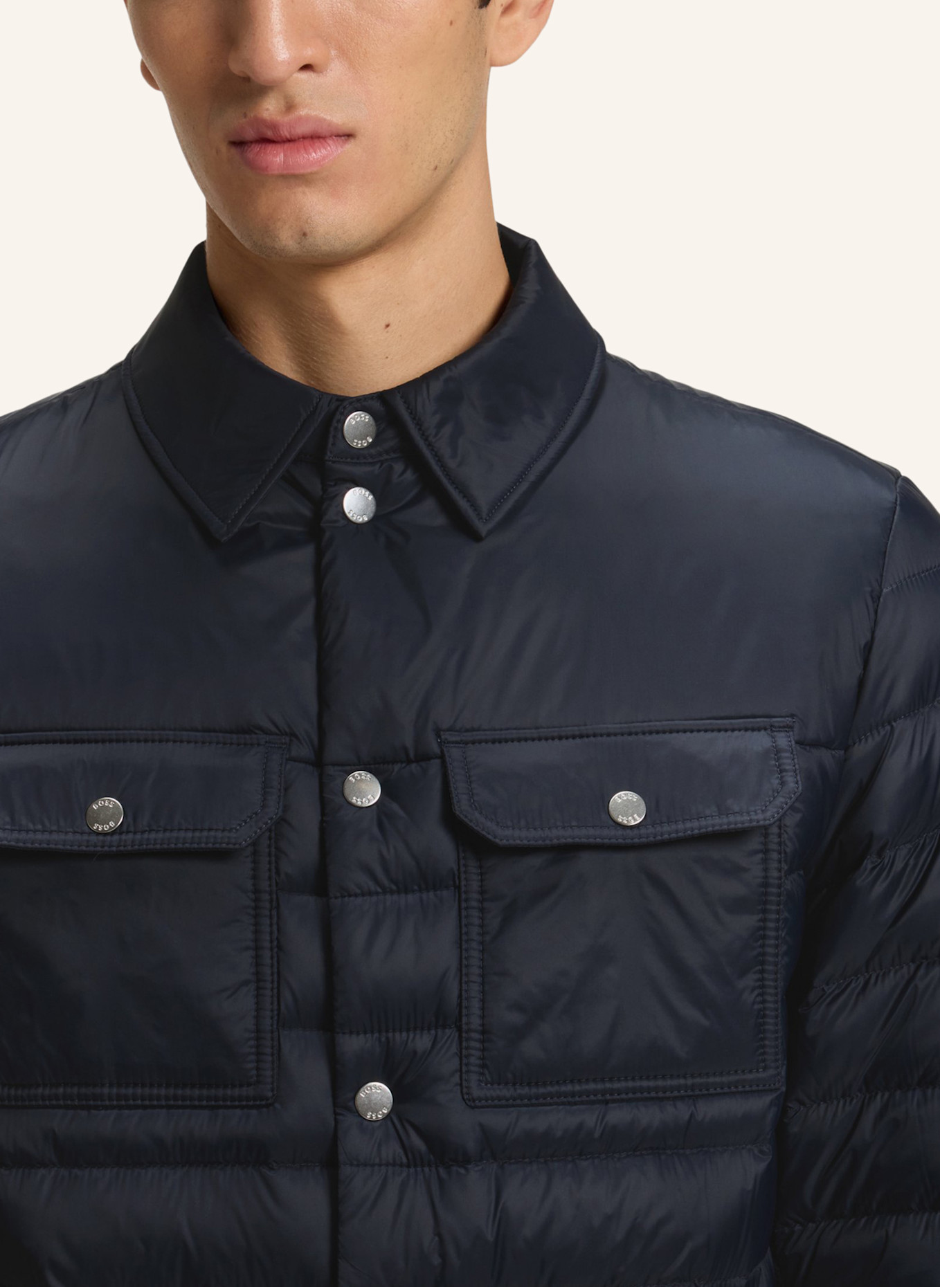 BOSS Casual Jacke H-DAHANSO: DUNKELBLAU