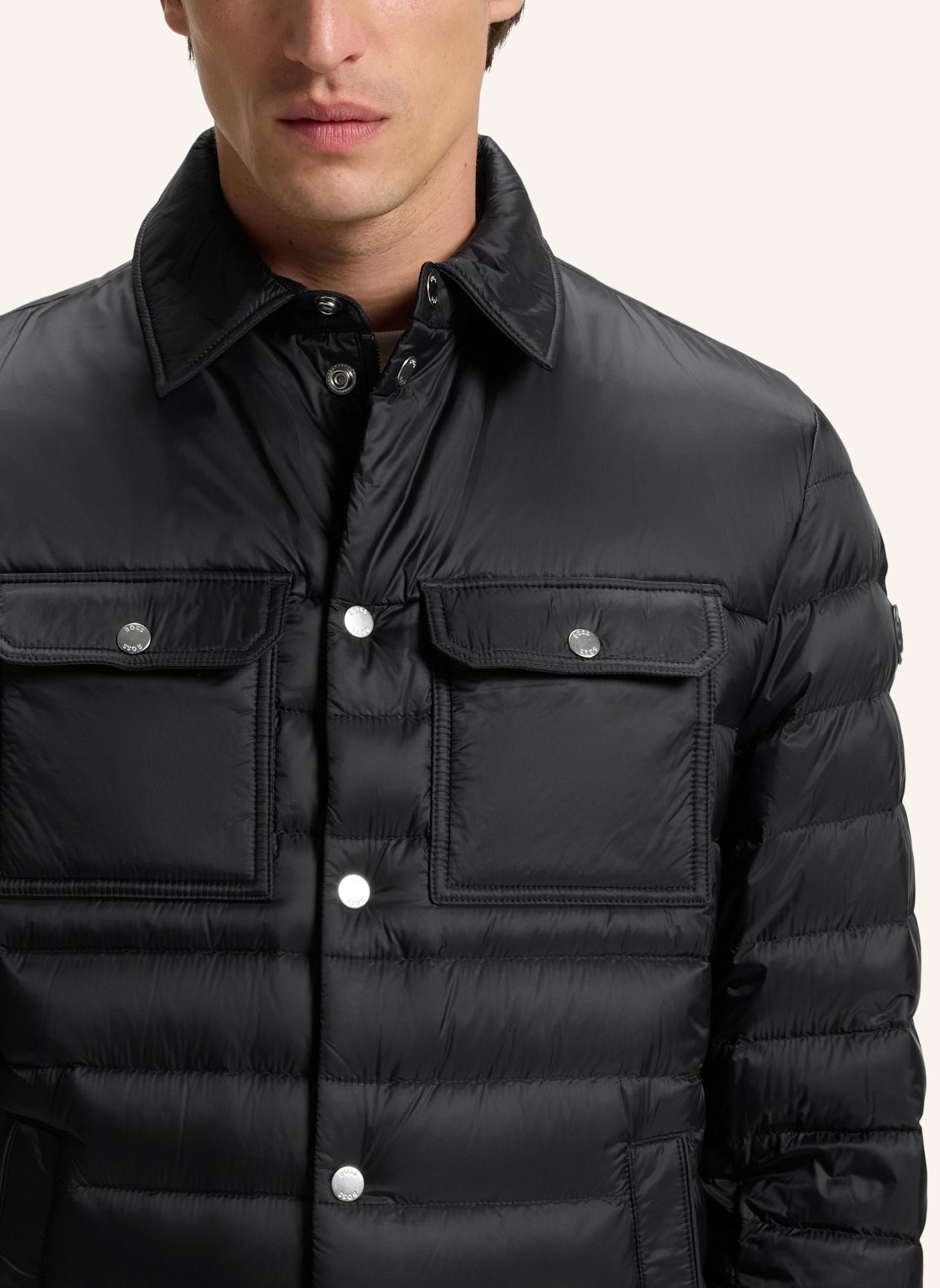 BOSS Casual Jacke H-DAHANSO: SCHWARZ