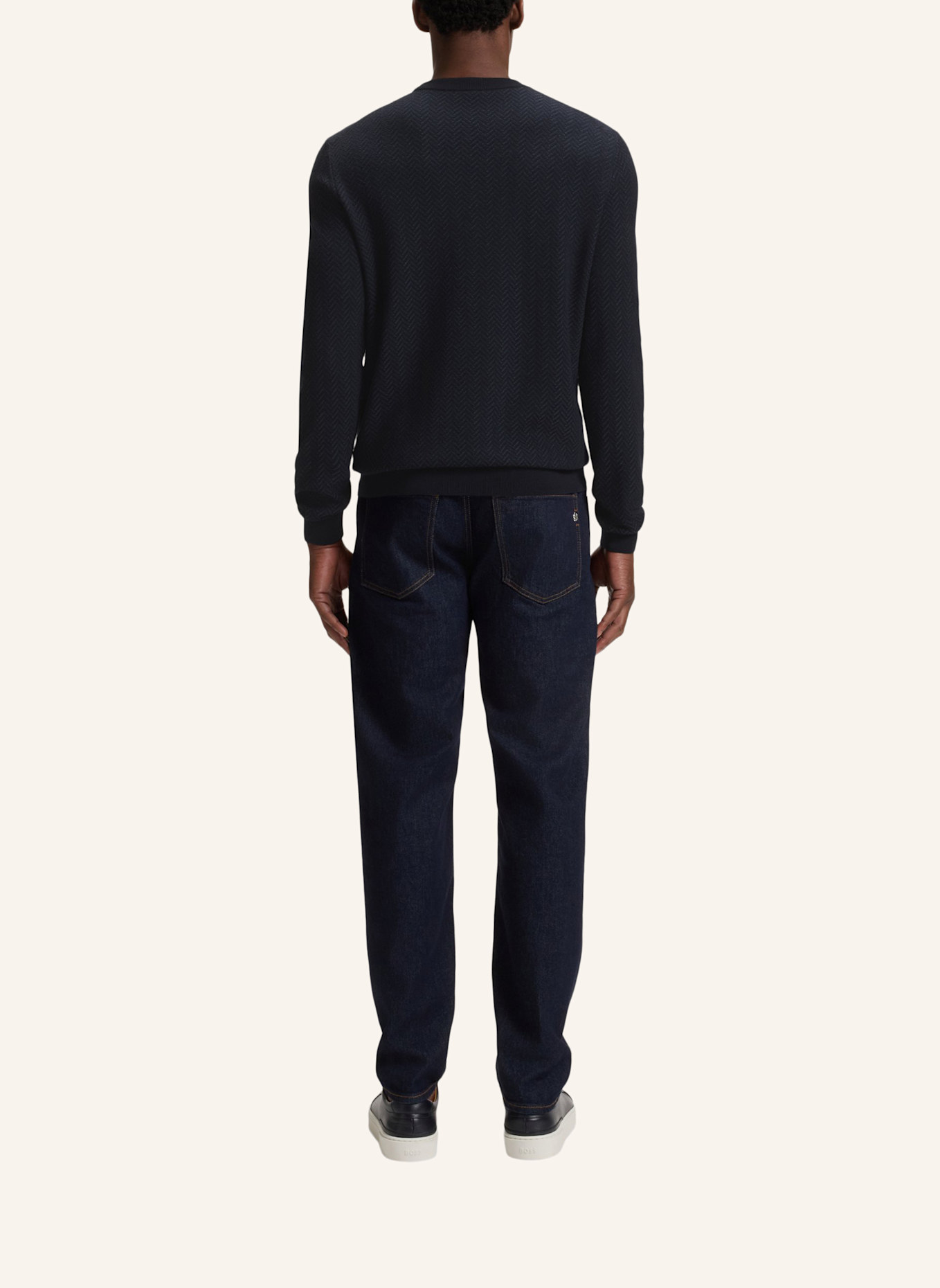 BOSS Pullover H-HABITO Regular Fit: DUNKELBLAU