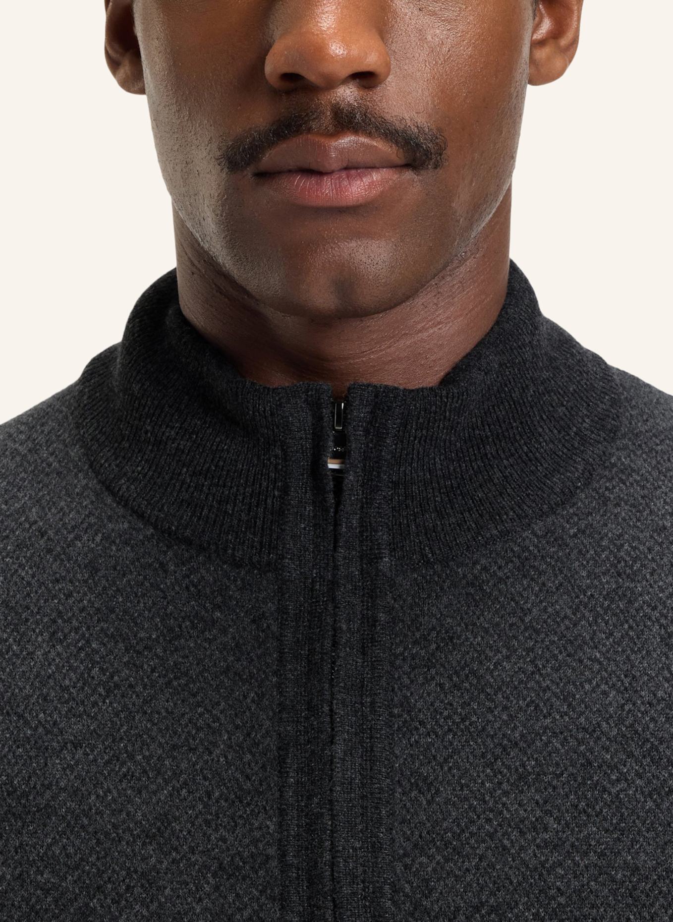 BOSS Strickjacke H-HETERNO Regular Fit: SCHWARZ