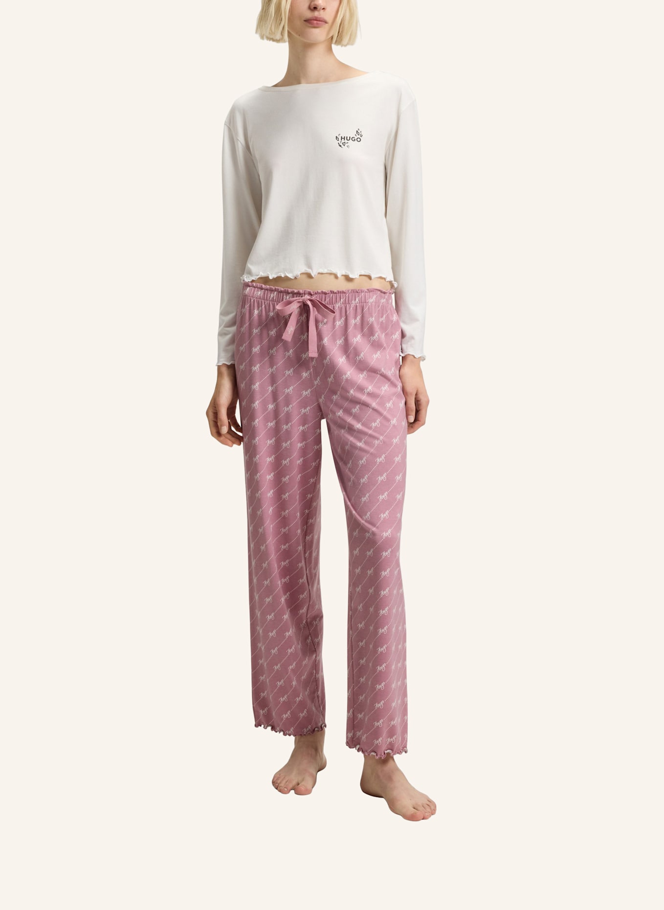HUGO Pyjamas Unterteil CASUAL PANTS: PINK