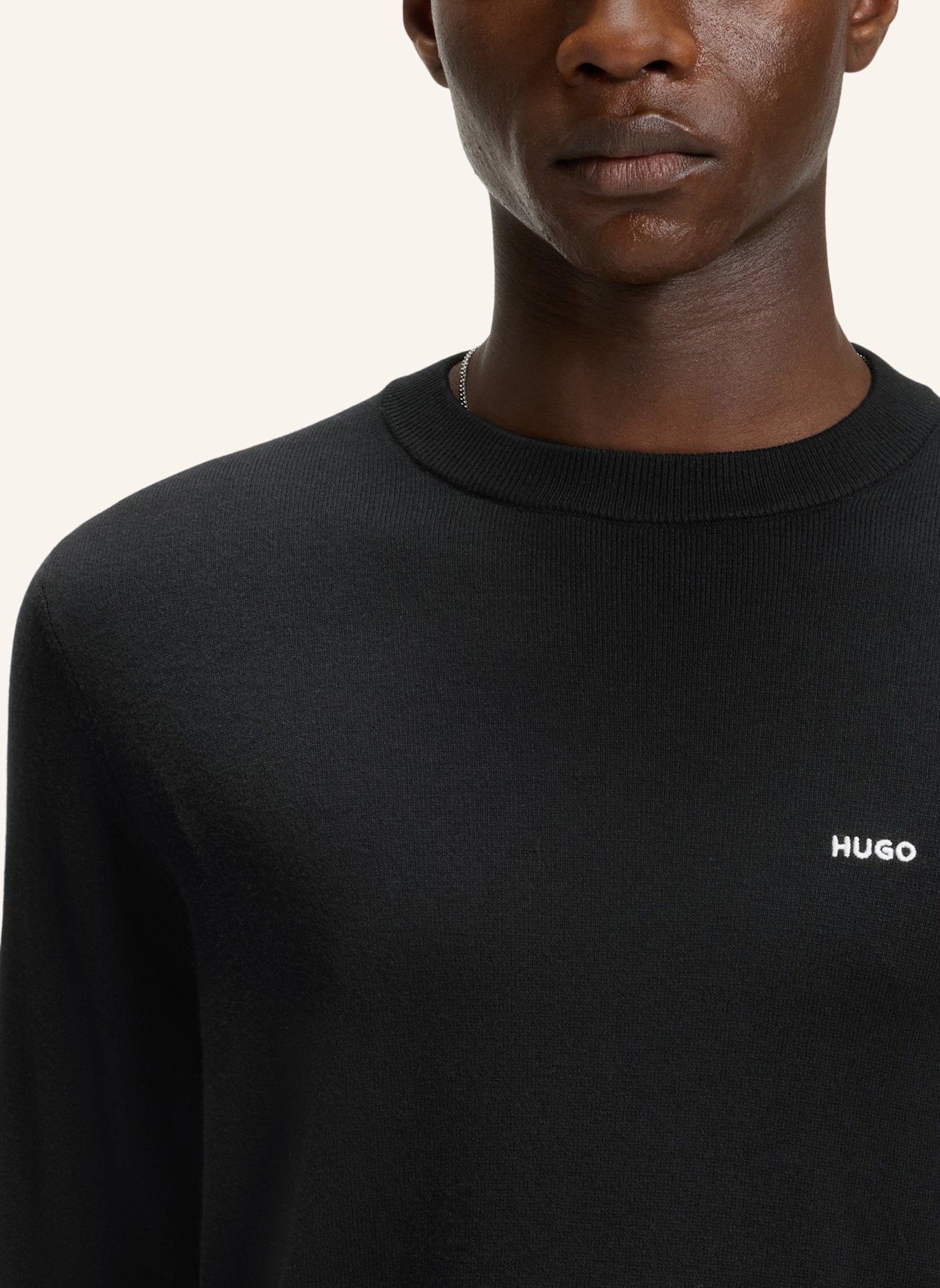 HUGO Pullover SAN CUDO-1 Regular Fit: DUNKELBLAU