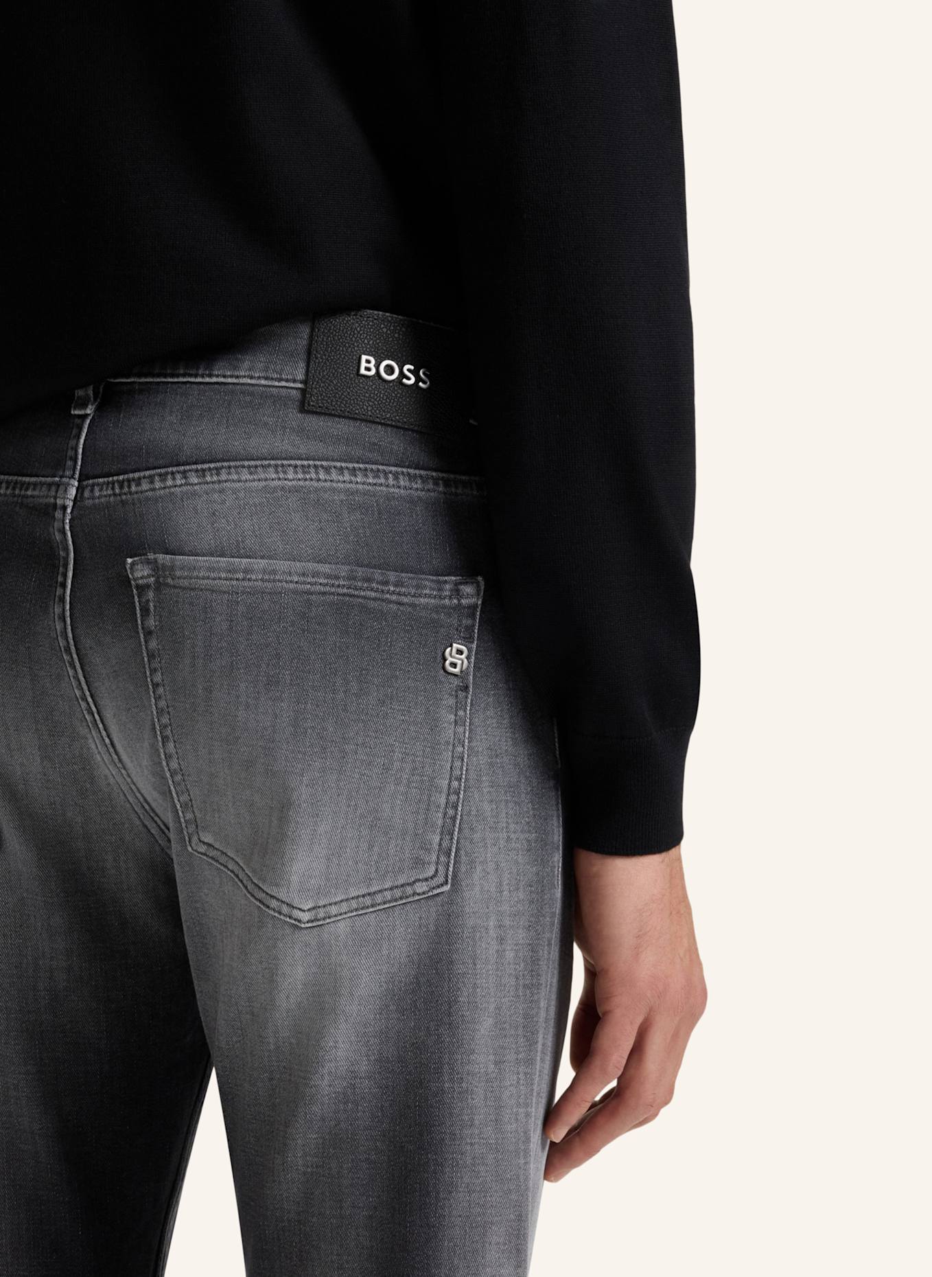 BOSS Jeans C-DELAWARE Slim Fit: DUNKELGRAU