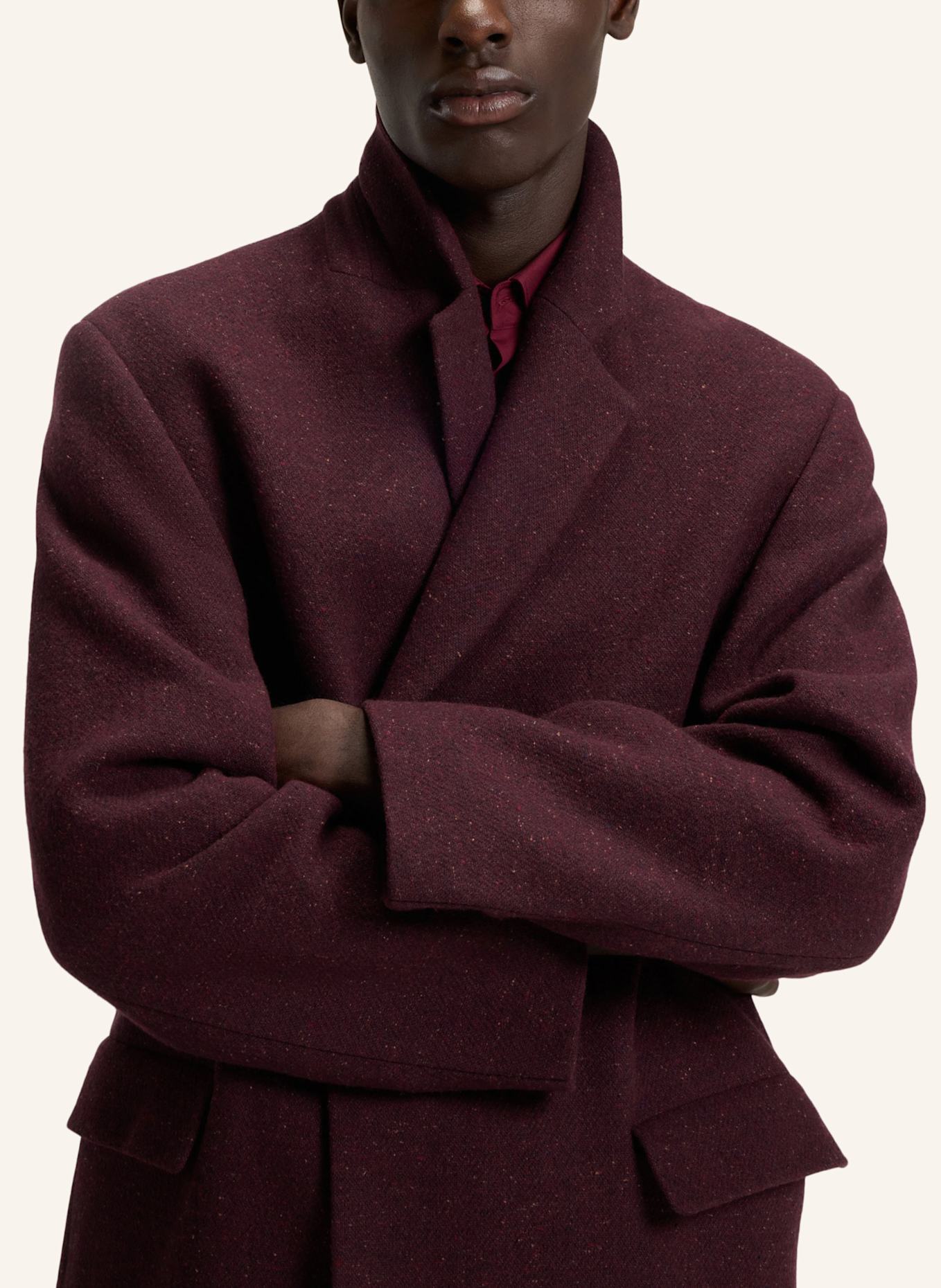 HUGO Casual Mantel MALD2541 Regular Fit: DUNKELROT