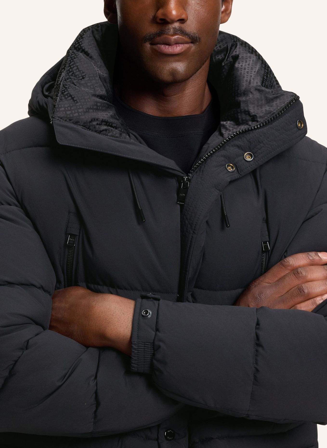 BOSS Casual Jacke H-CONDOLO2_IN Regular Fit: SCHWARZ