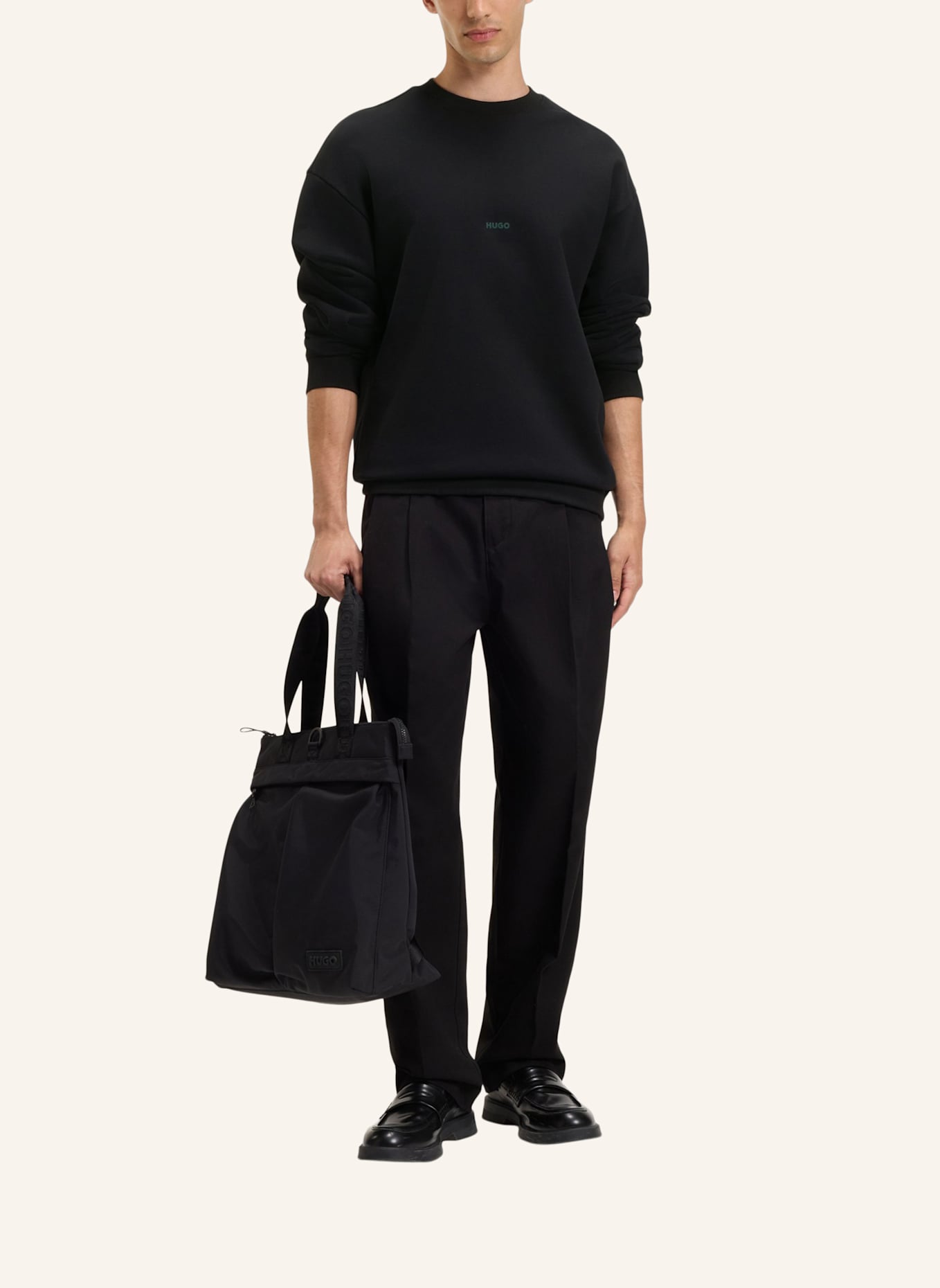 HUGO Sweatshirt DAMAZECREW Relaxed Fit: SCHWARZ