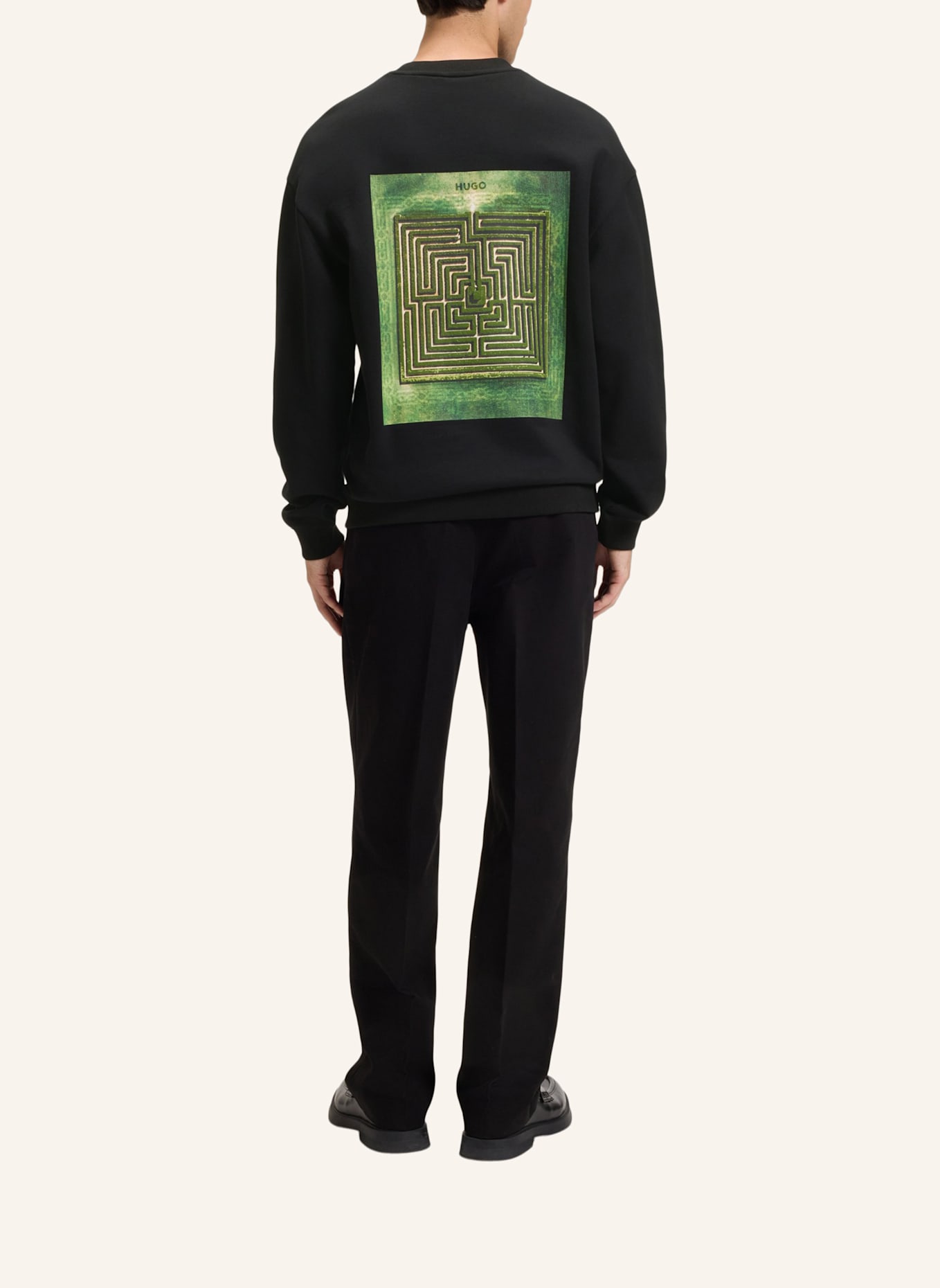 HUGO Sweatshirt DAMAZECREW Relaxed Fit: SCHWARZ