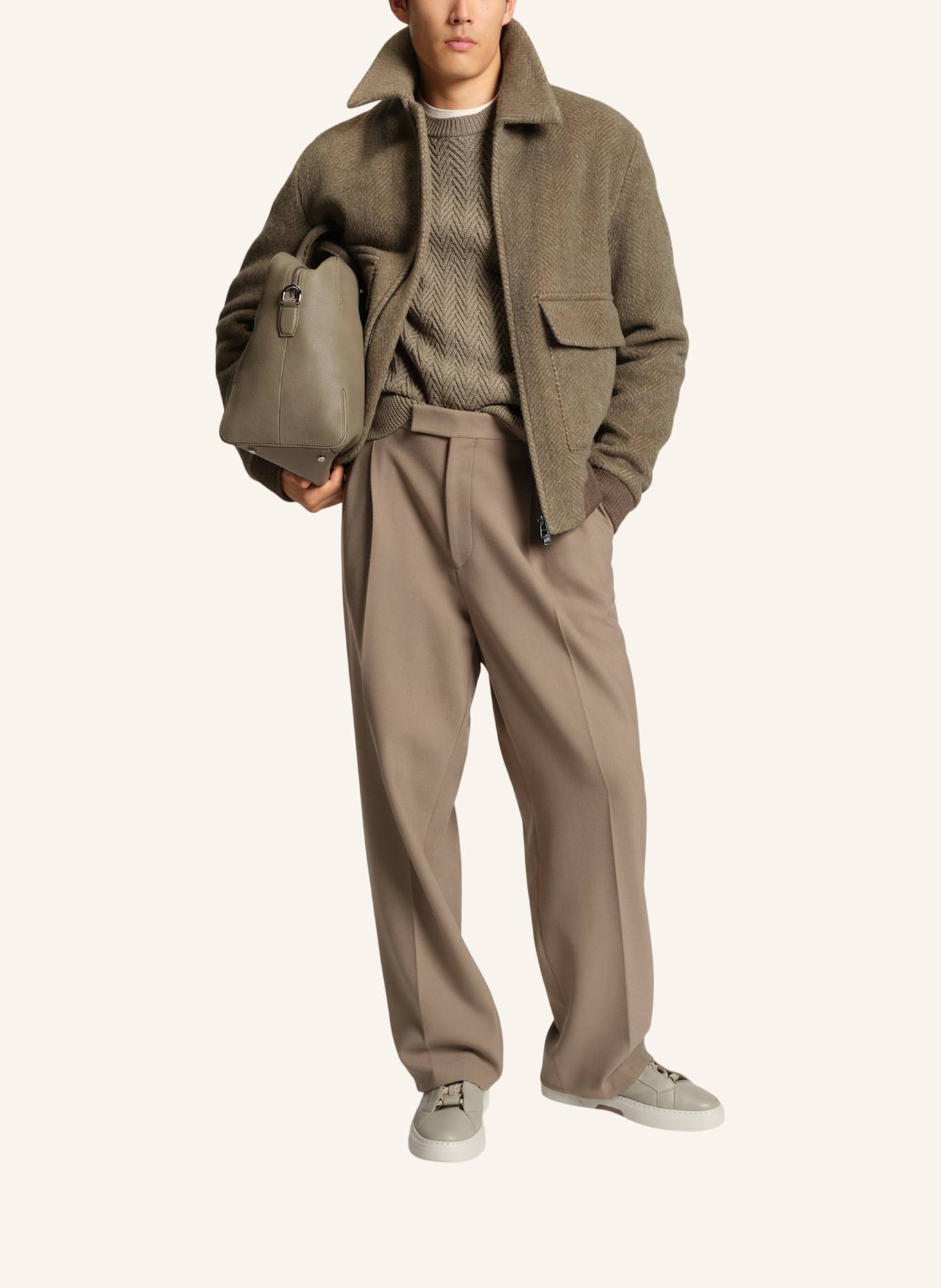 BOSS Klassischer Mantel H-CHARLY-254 Relaxed Fit: BRAUN