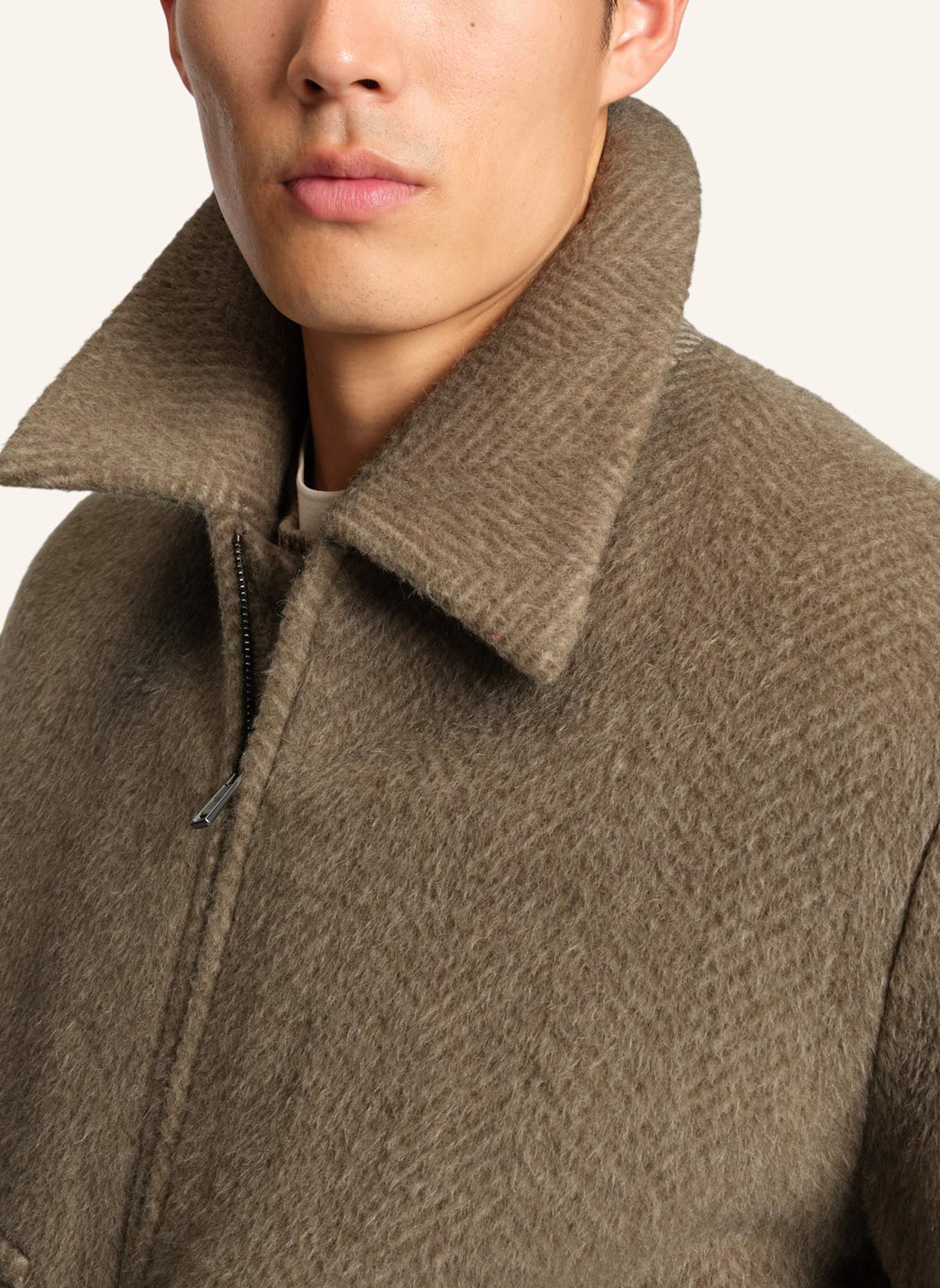 BOSS Klassischer Mantel H-CHARLY-254 Relaxed Fit: BRAUN