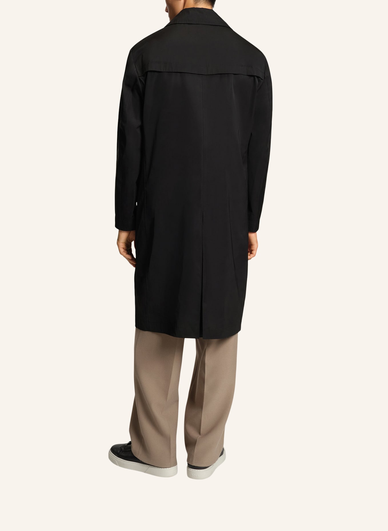 BOSS Klassischer Mantel C-CALE-DB-3IN1251BTC Relaxed Fit: SCHWARZ