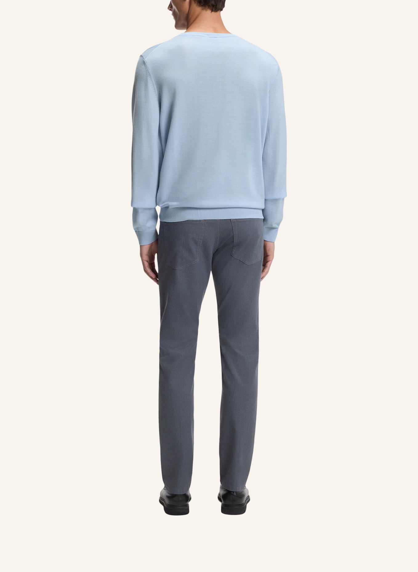 BOSS Pullover LENO: HELLBLAU