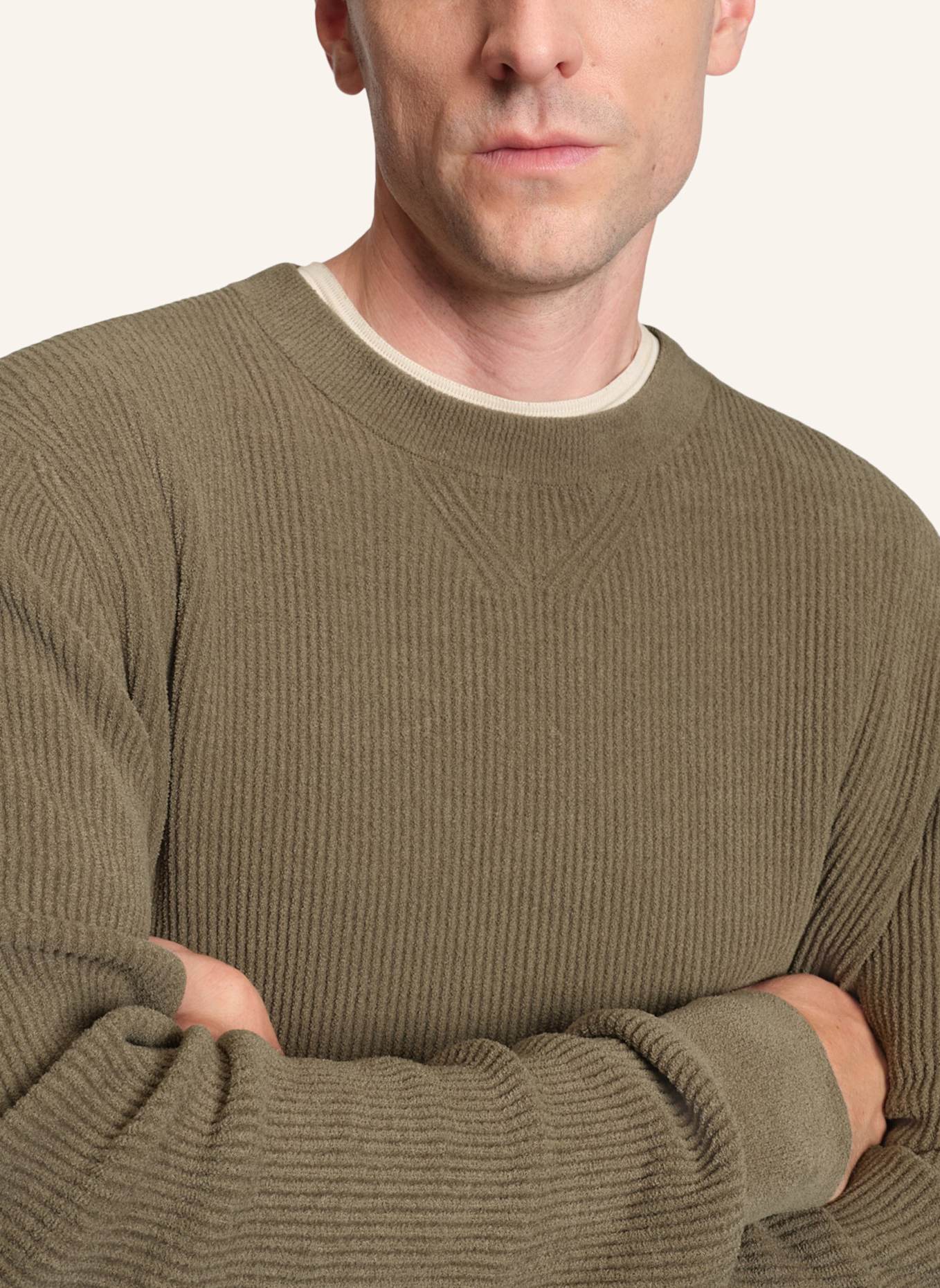 BOSS Pullover P-HORSO Regular Fit: BRAUN