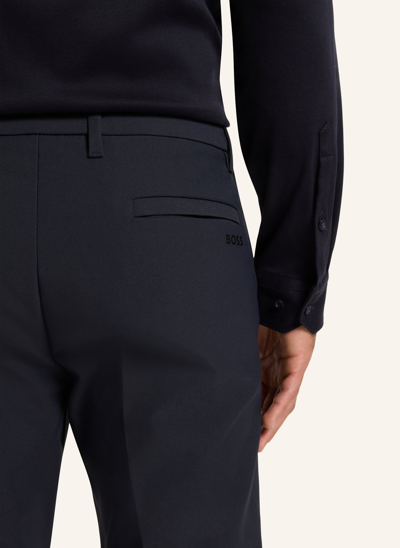 BOSS Casual Hose T_COMMUTER-SLIMTEKCO Slim Fit: DUNKELBLAU