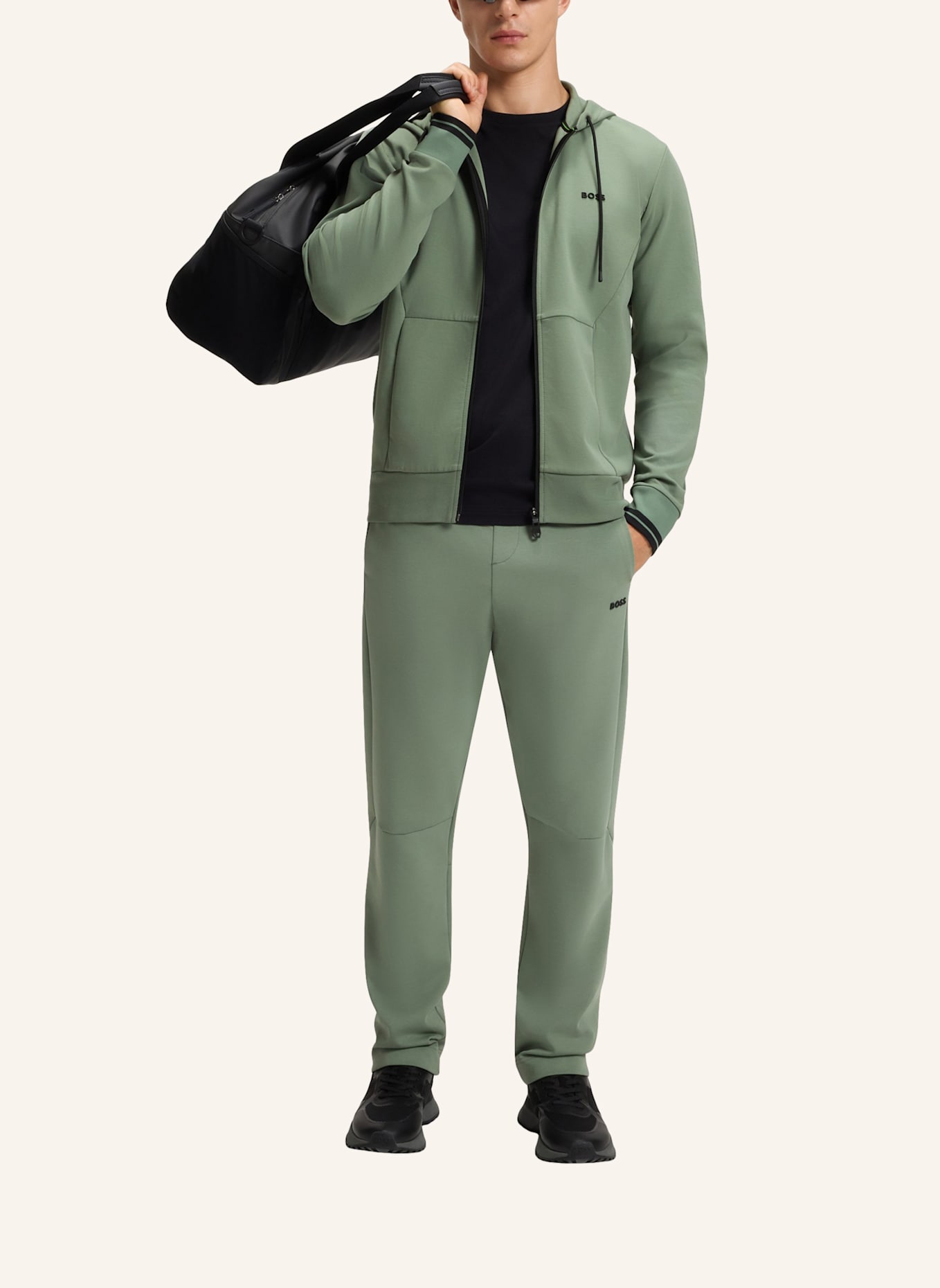 BOSS Sweatshirt FZ HOODIE ZONE Regular Fit: GRÜN