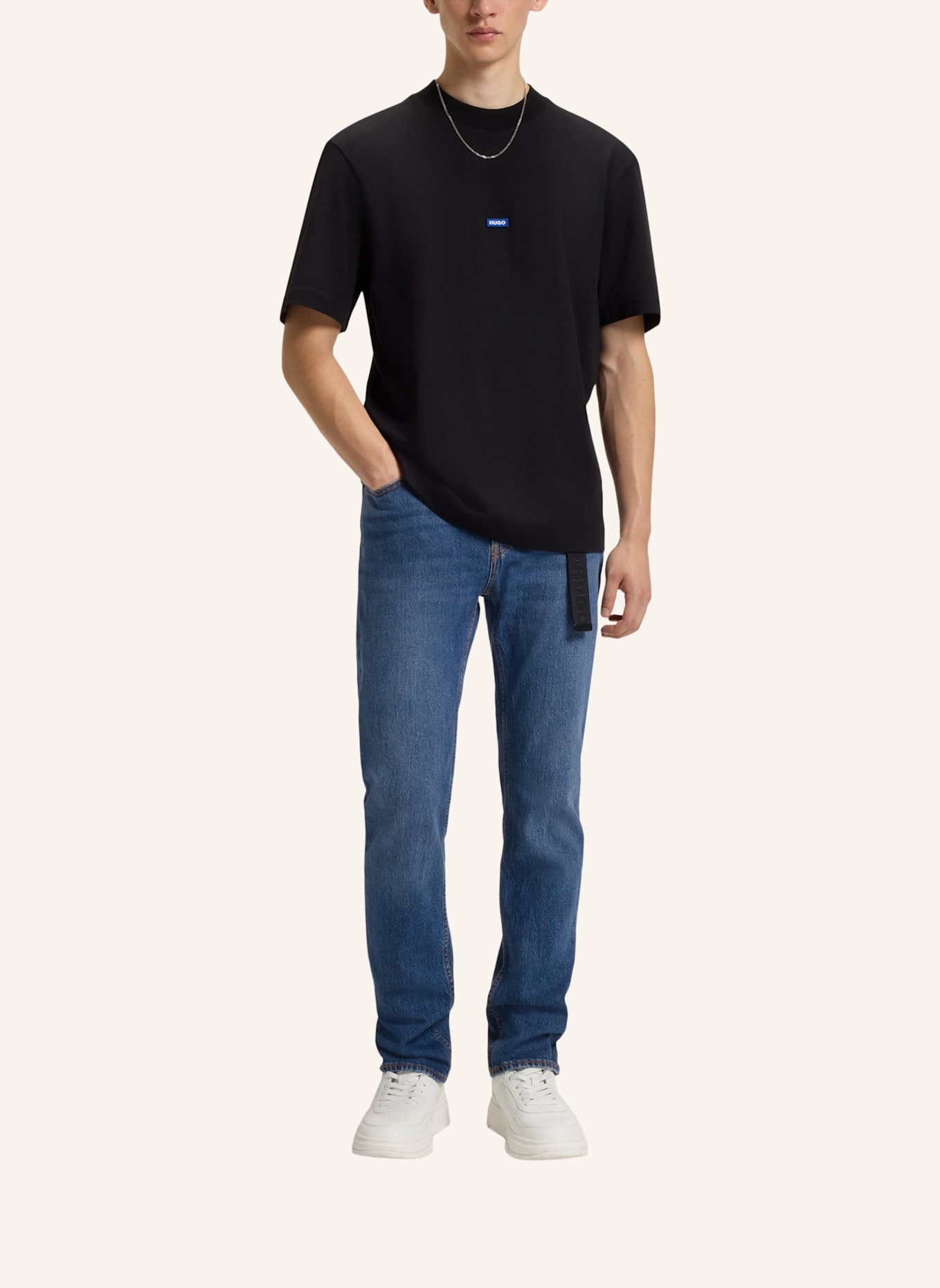 HUGO Jeans ASH Slim Fit: DUNKELBLAU