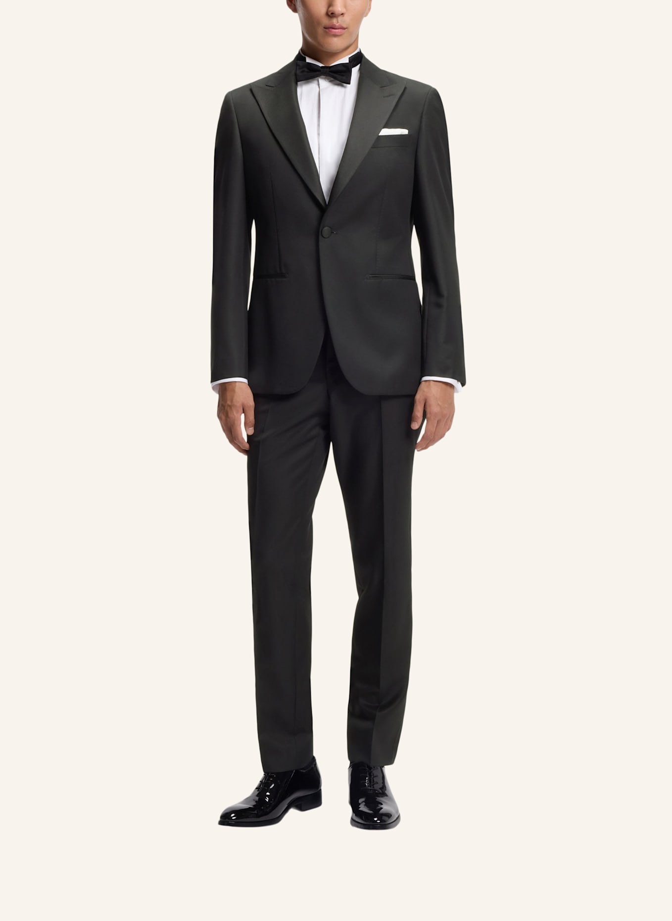 BOSS Business Anzug L-HARVERS2PCSTUX-254 Slim Fit: SCHWARZ