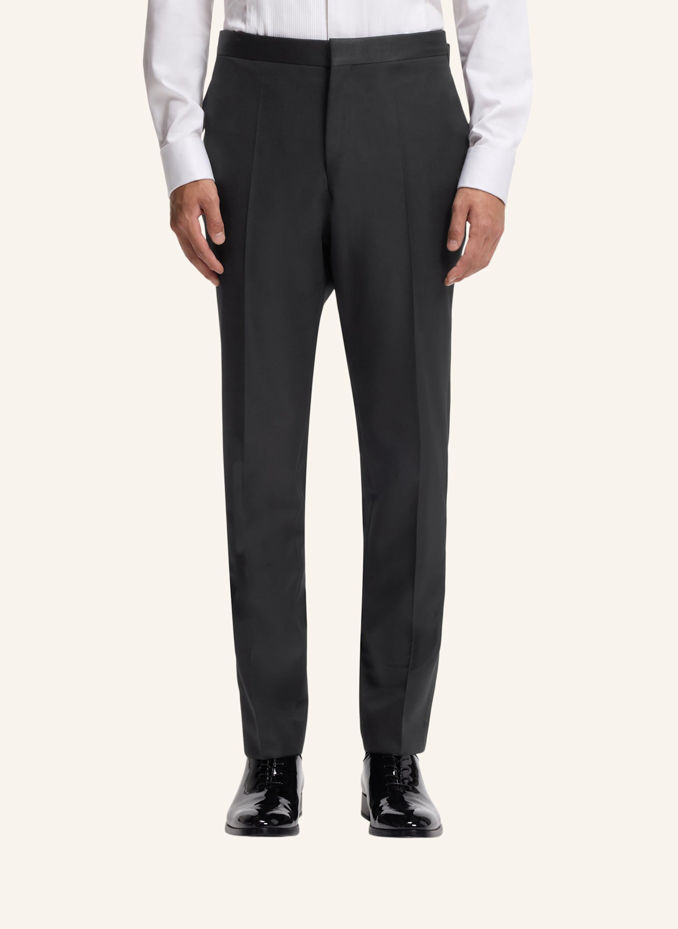 BOSS Business Anzug L-HARVERS2PCSTUX-254 Slim Fit: SCHWARZ