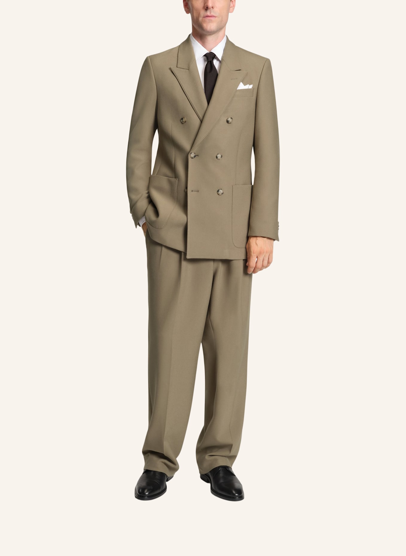 BOSS Blazer C-CALLUM-DB-PEAK-254 Relaxed Fit: BRAUN