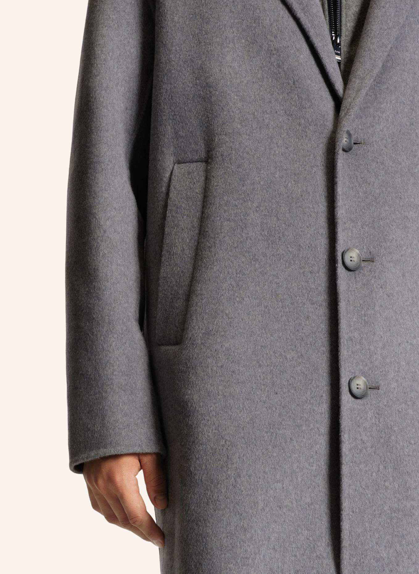 BOSS Klassischer Mantel C-CALE-DF-254F Relaxed Fit: GRAU