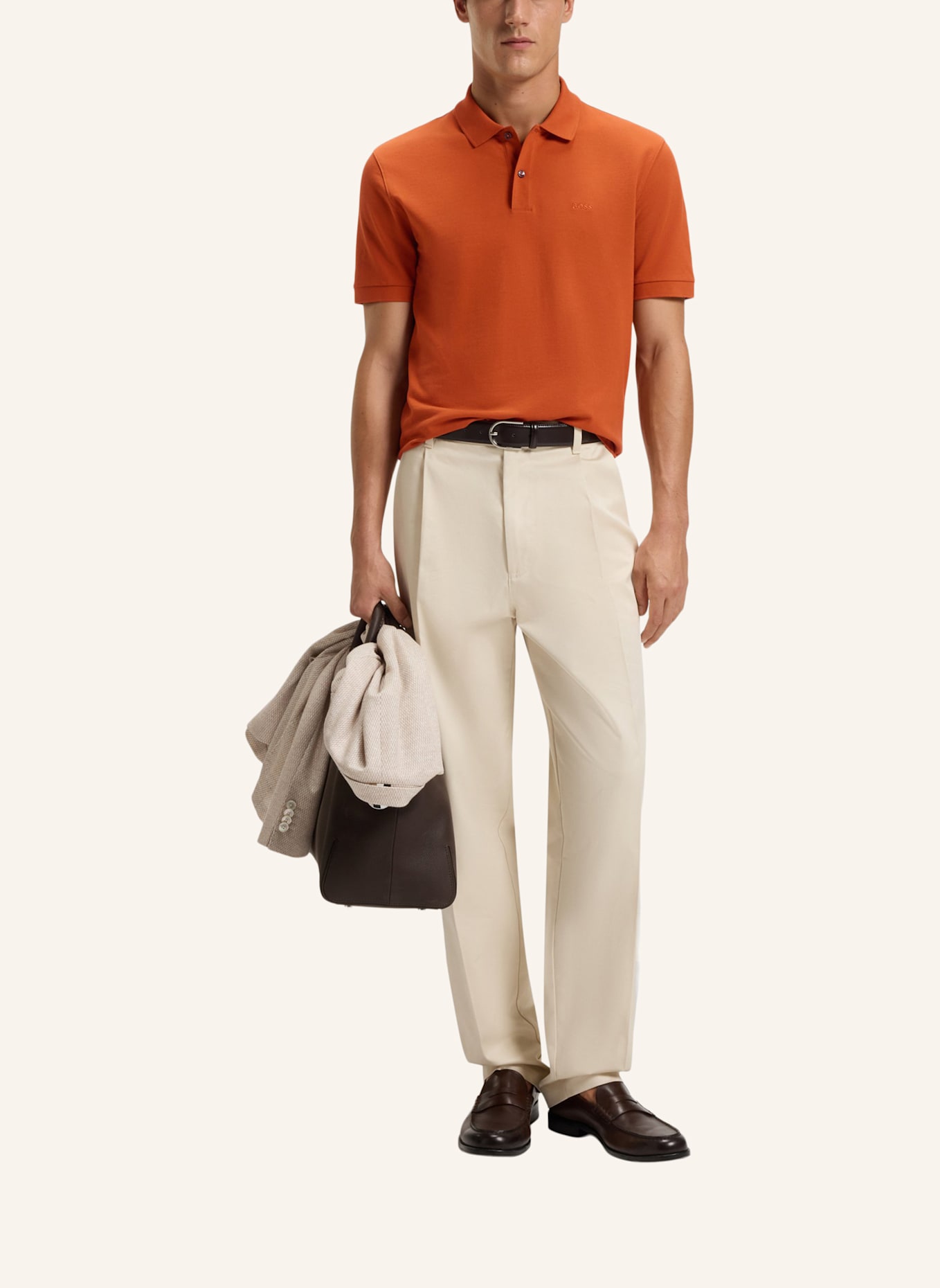 BOSS Poloshirt PALLAS Regular Fit: DUNKELORANGE