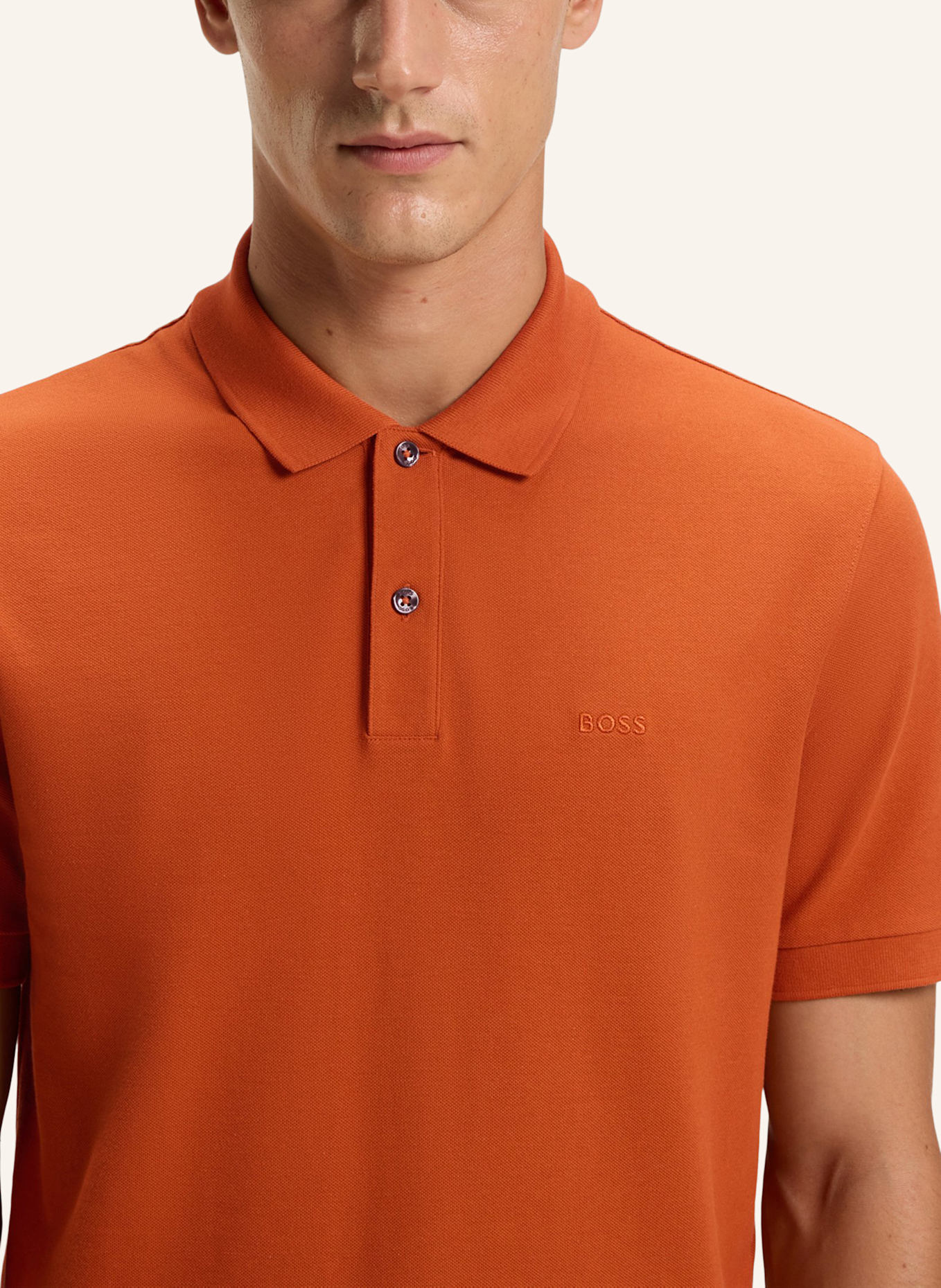 BOSS Poloshirt PALLAS Regular Fit: DUNKELORANGE